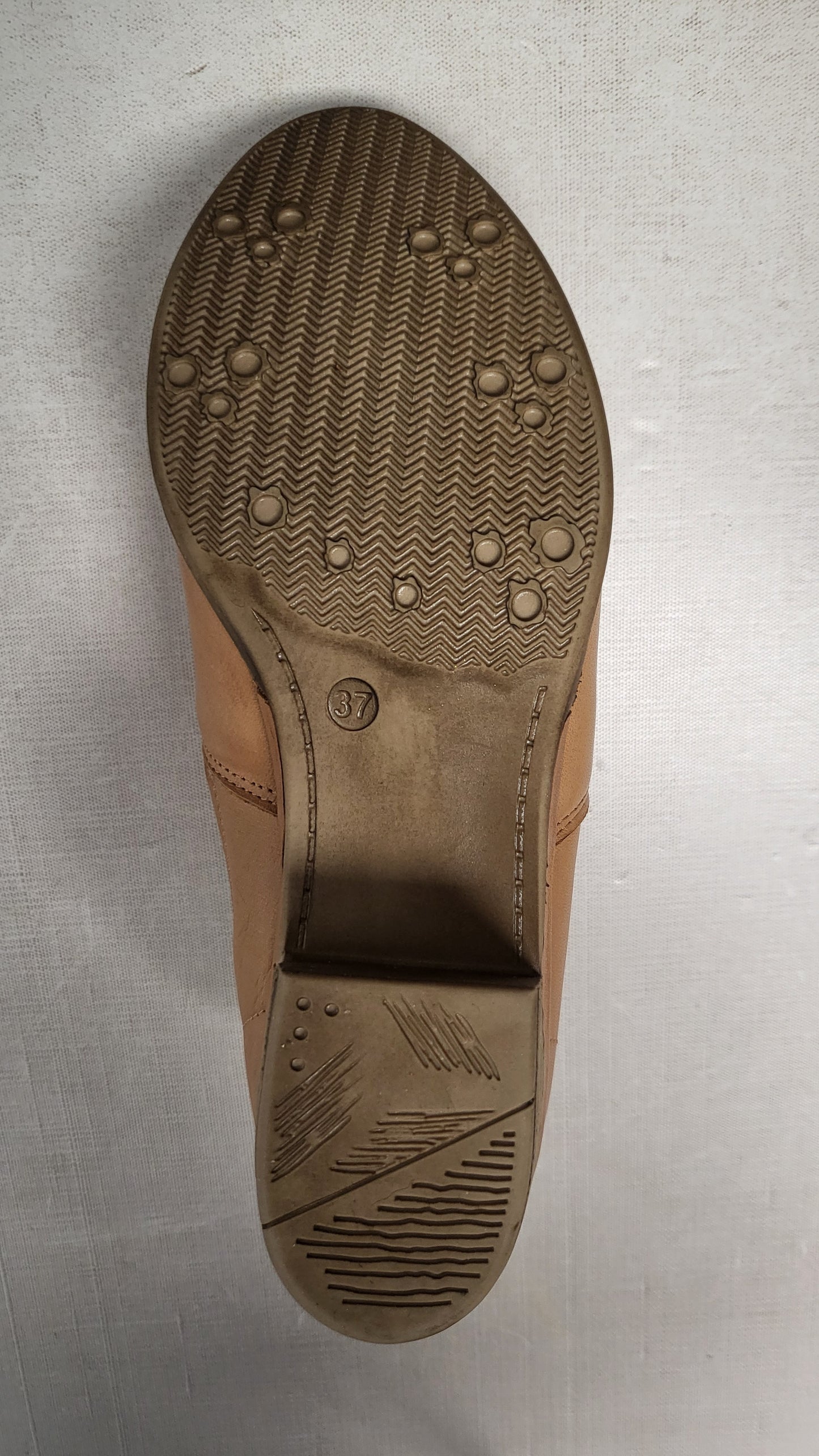 Cabello Tan Ankle Booties 37/38