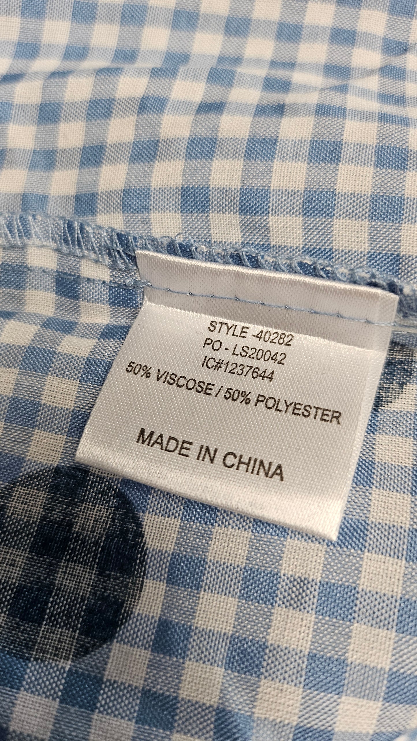 Clarity by Threadz Blue Gingham Spot Dress (16-18)