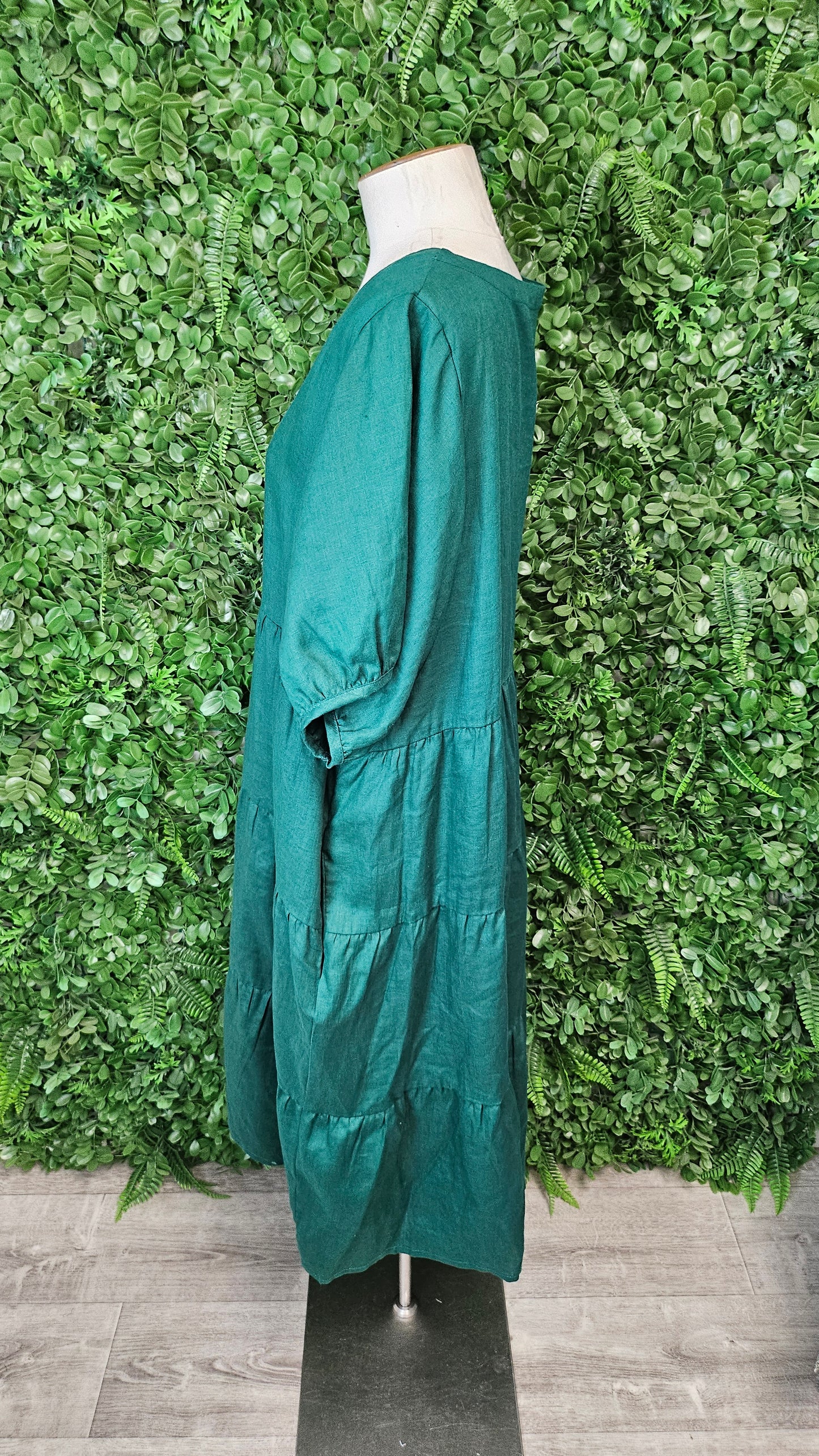 Tirelli Green Linen Dress (18)