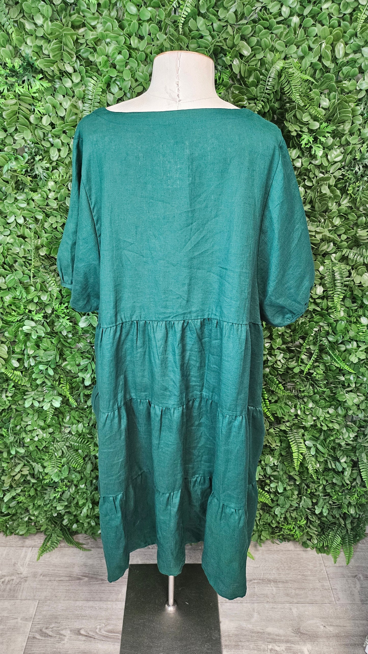 Tirelli Green Linen Dress (18)