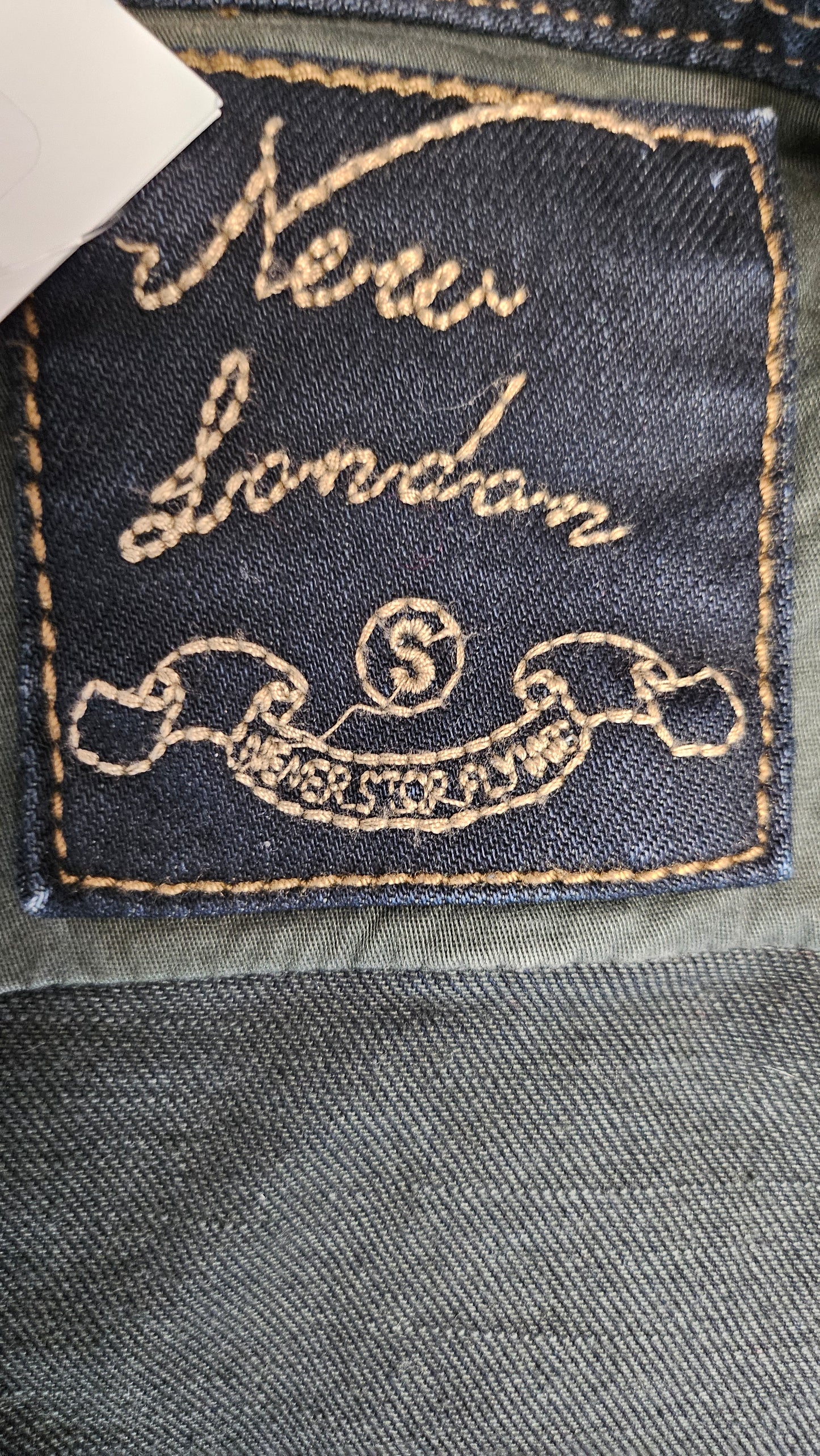New London Distressed Dark Denim Denim Jacket (10)