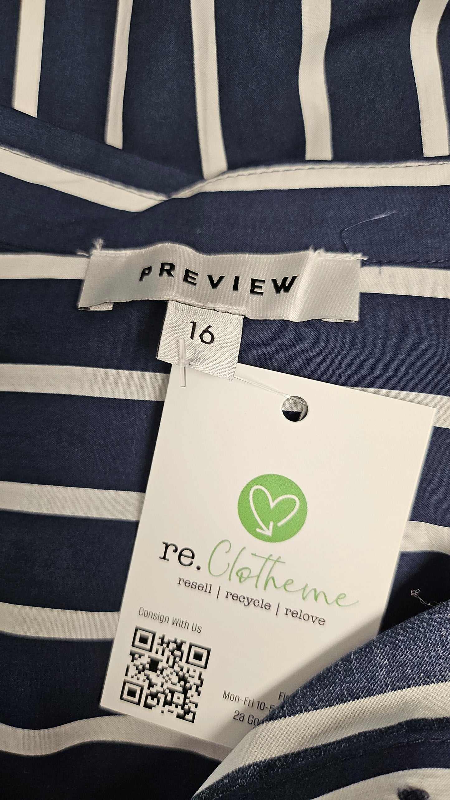 Preview Navy/White Stripe Shirt (16)