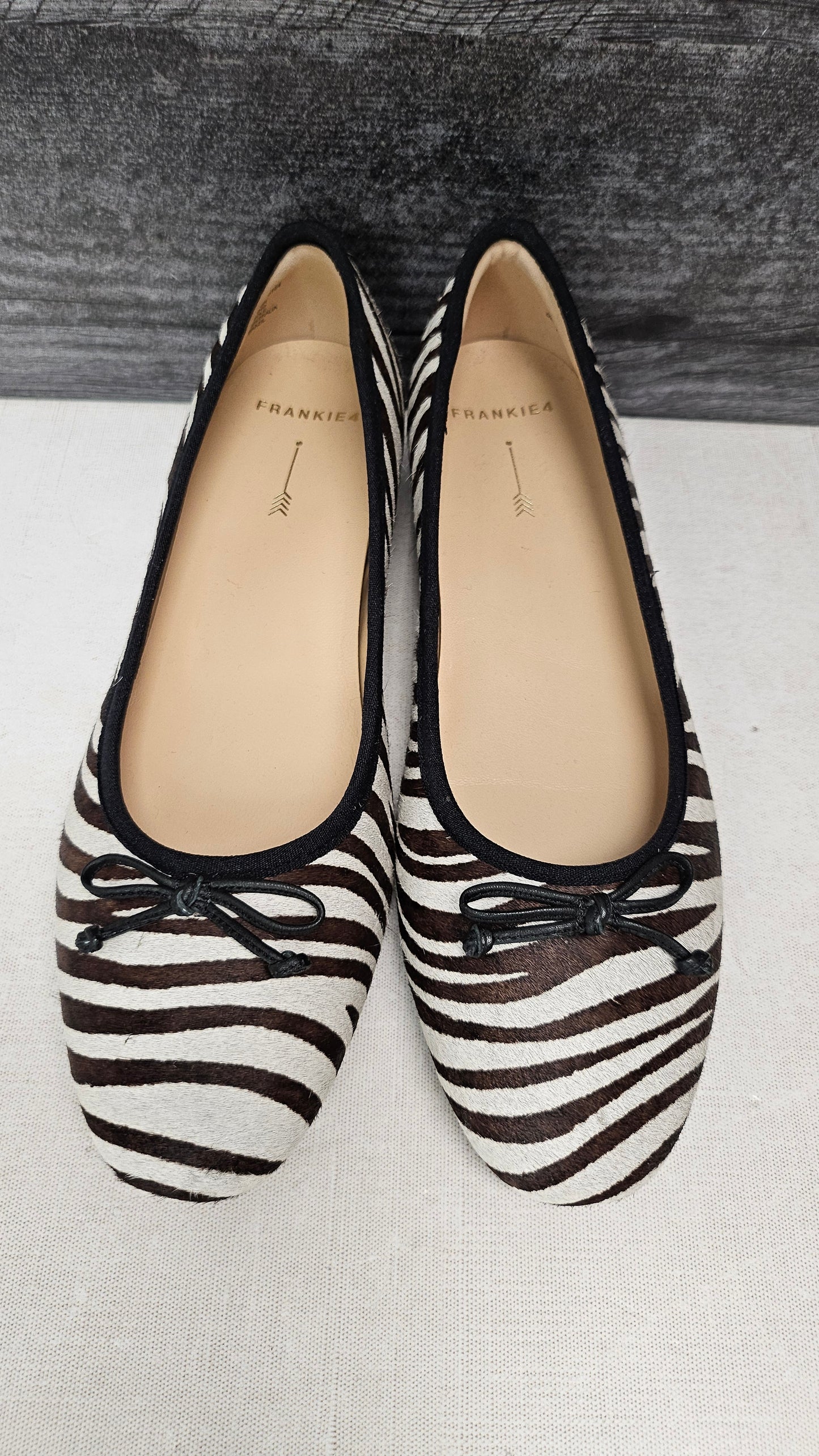 Frankie 4 Brown Zebra Flats (8)
