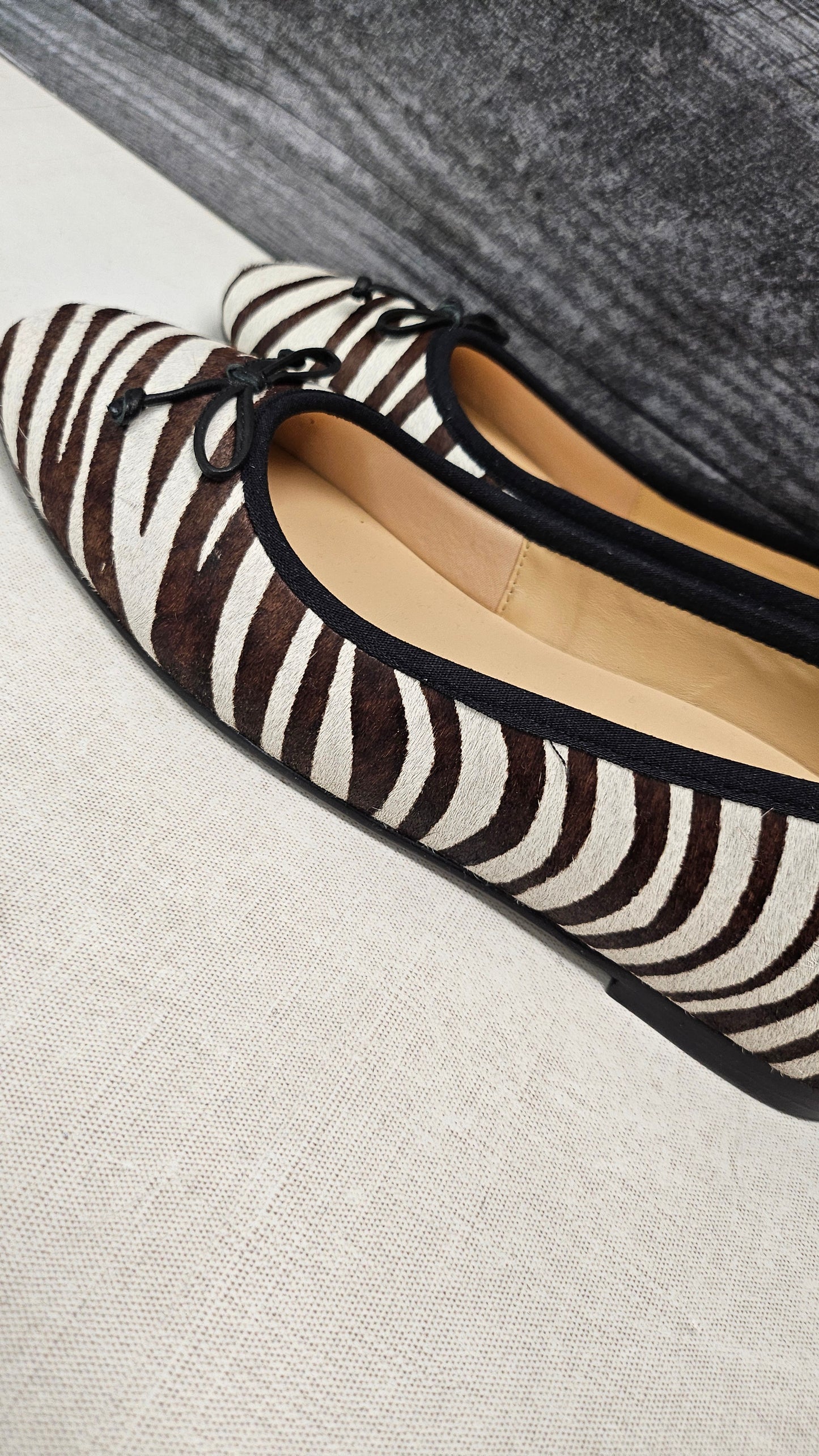 Frankie 4 Brown Zebra Flats (8)