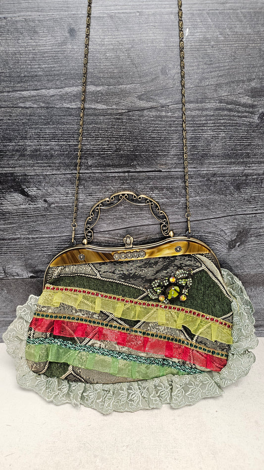 Unknown Multi Lace Trimmed Bag (30cmx21cm)