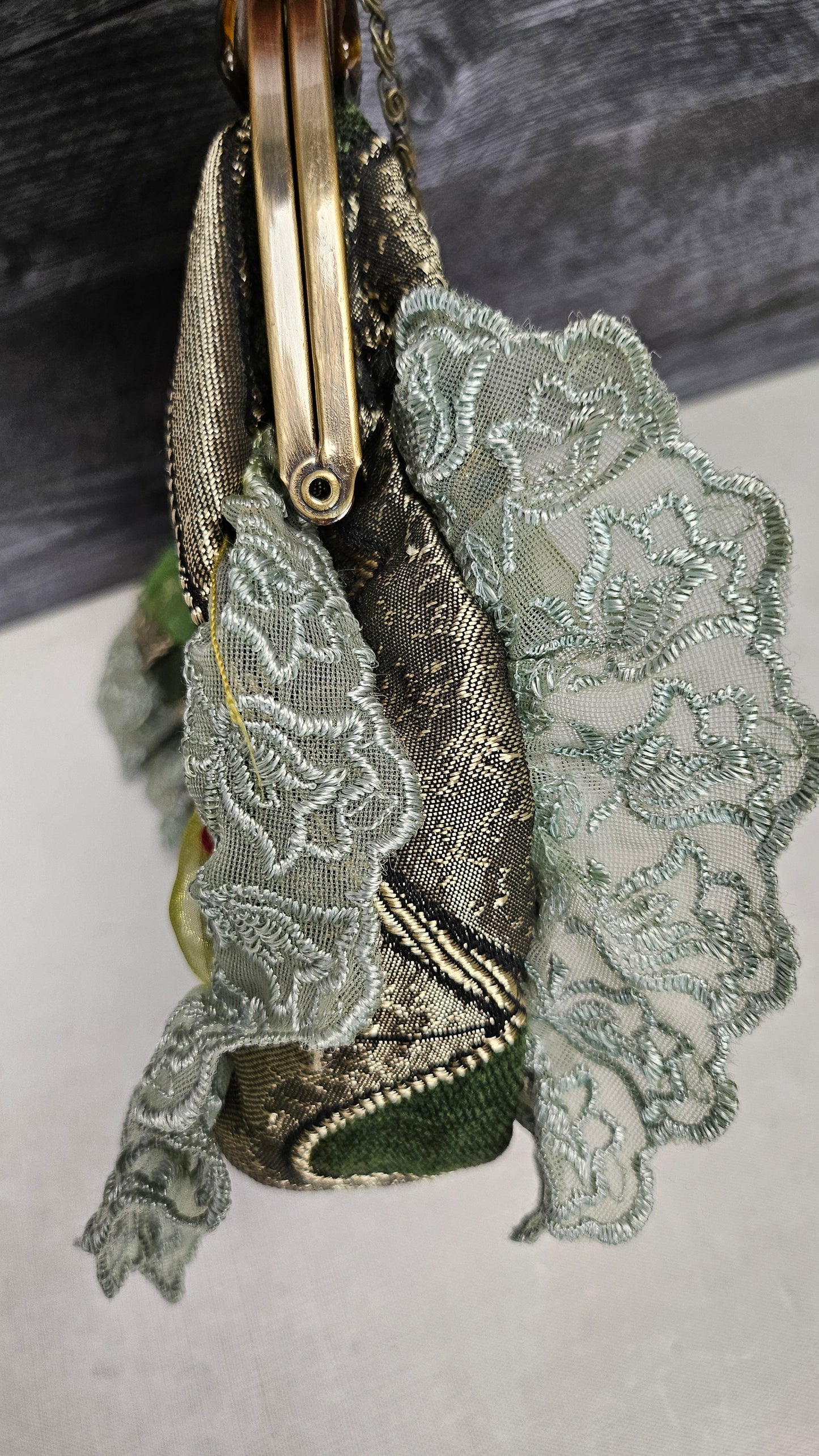 Unknown Multi Lace Trimmed Bag (30cmx21cm)