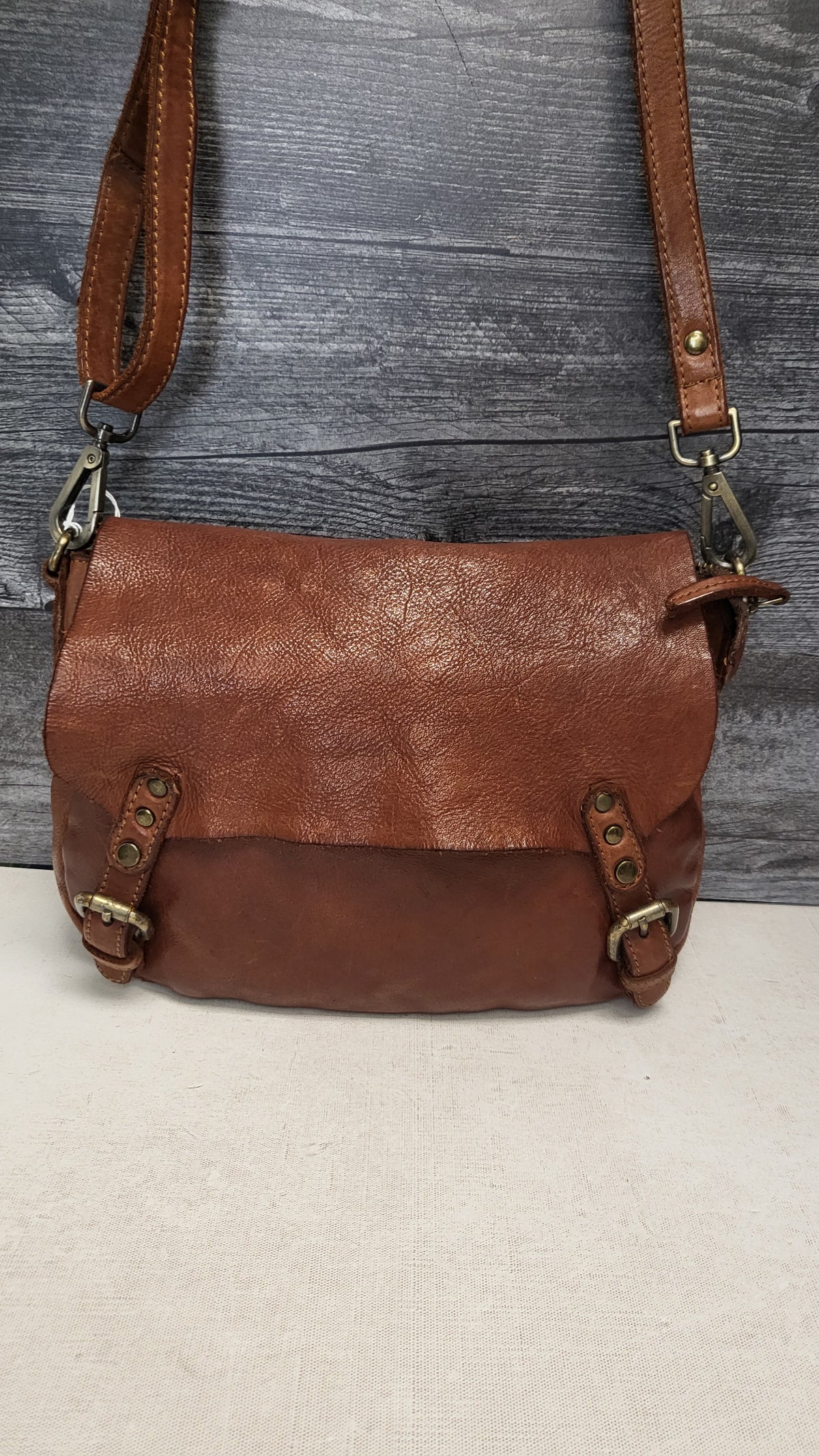 Colorado Tan Leather Satchel 29x24x5cm