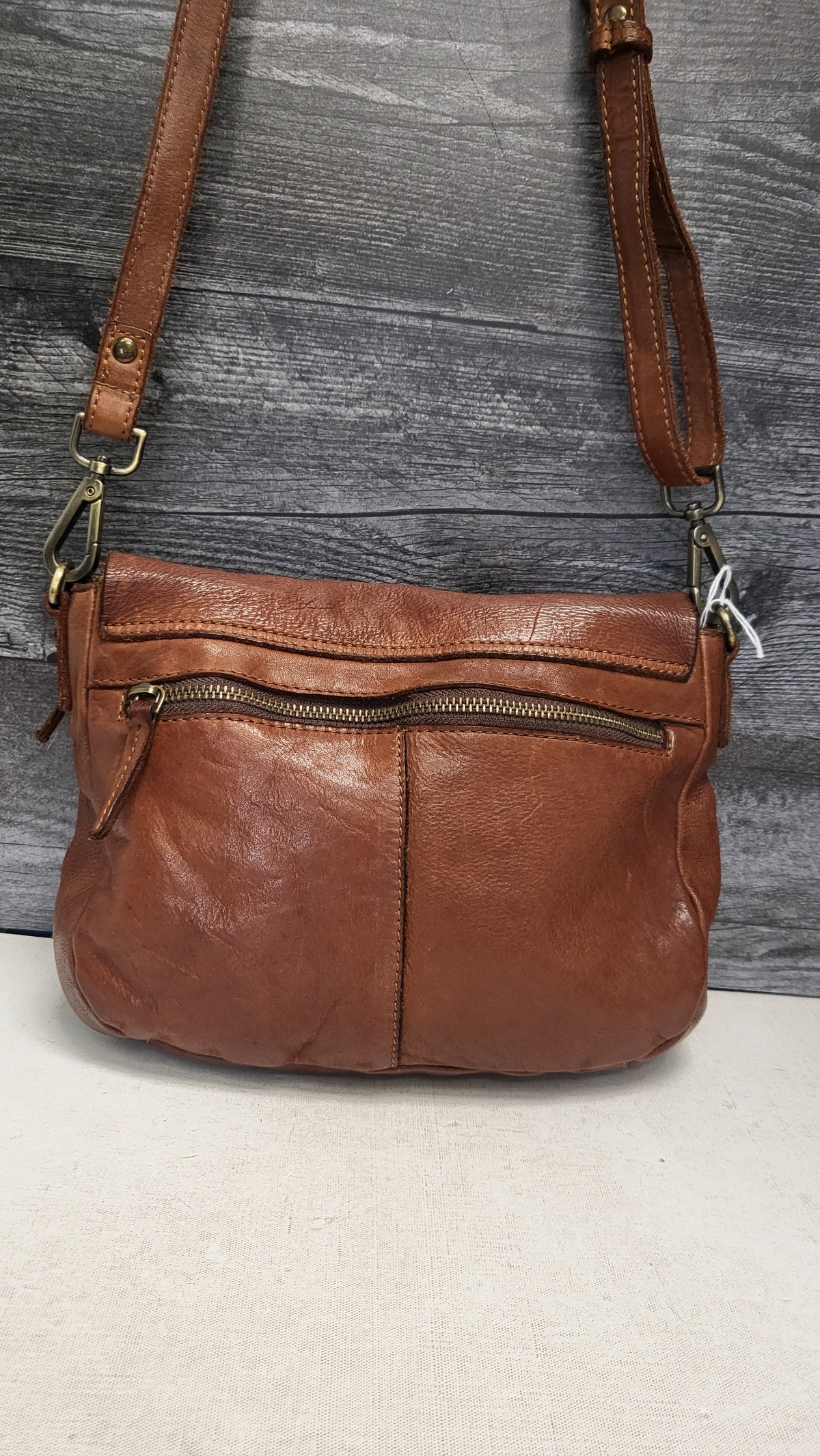 Colorado Tan Leather Satchel 29x24x5cm