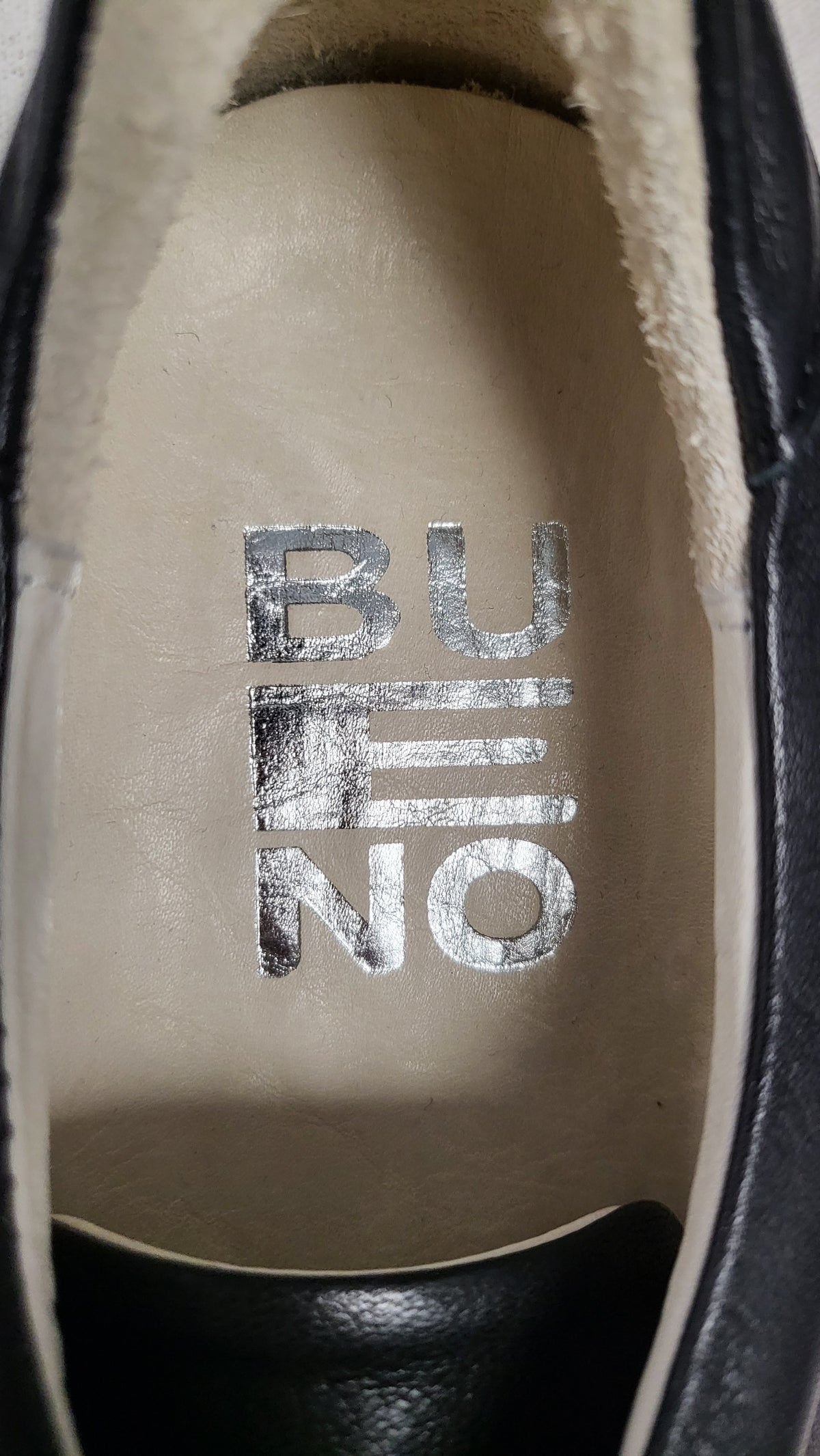 Bueno Black Leather Sneakers (38)