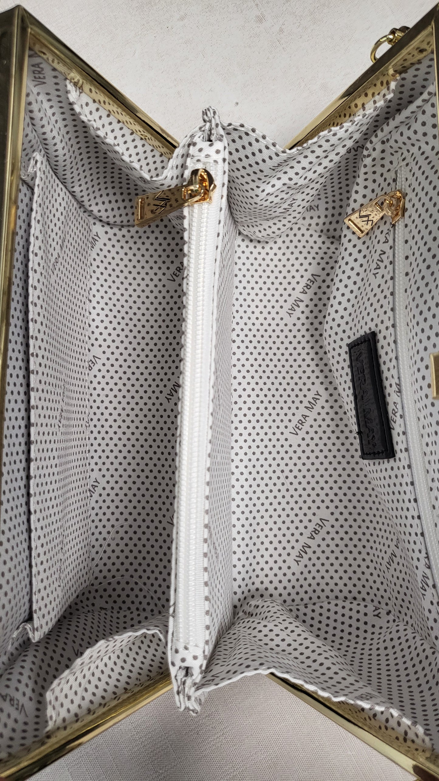 Vera May Black Patent Bowling Bag 28x21x15cm