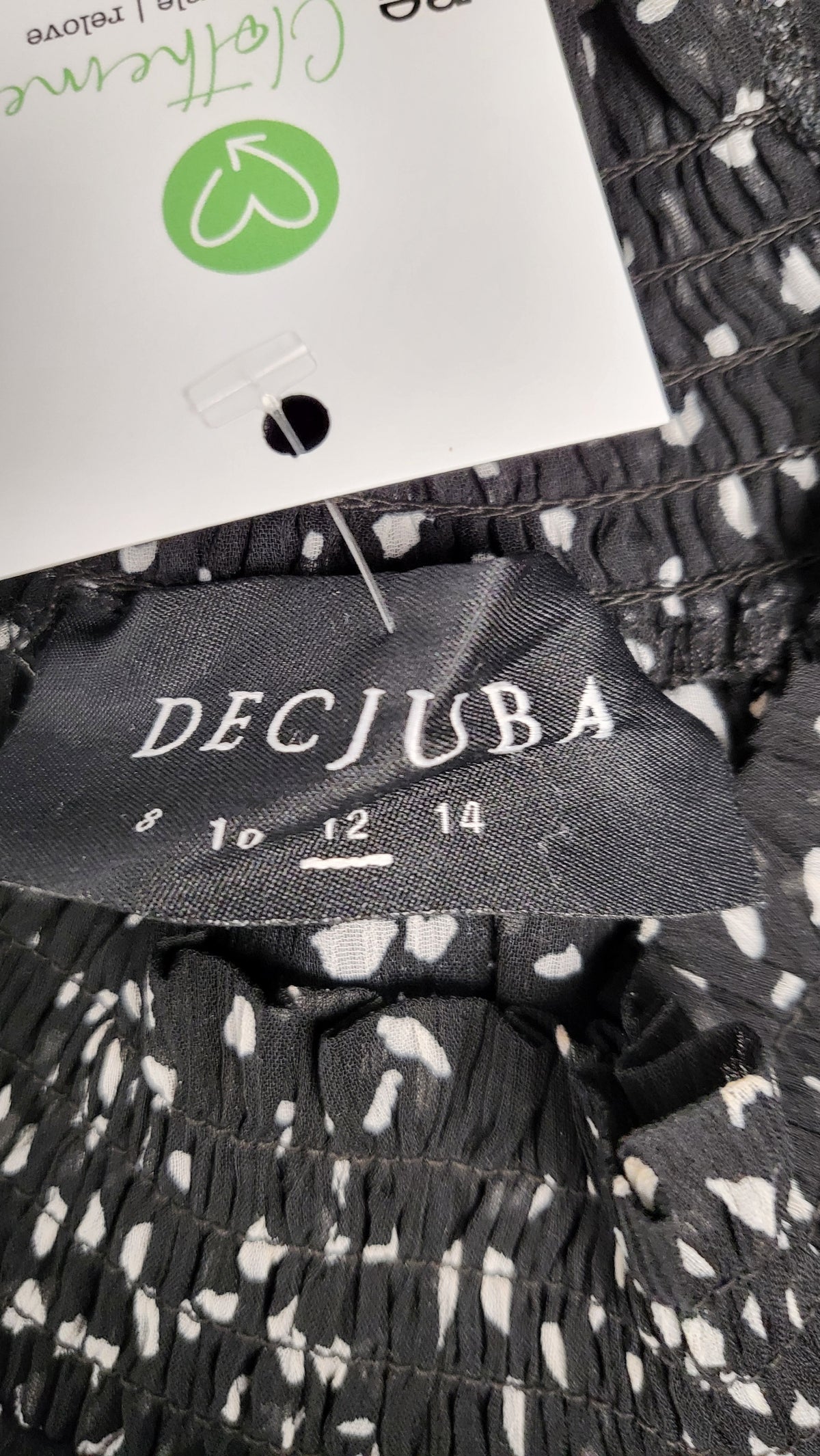 Decjuba Black/White Frill Sleeve Top (12)