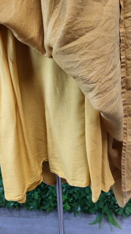 Isle Of Mine Mustard Linen Dress (14-16)