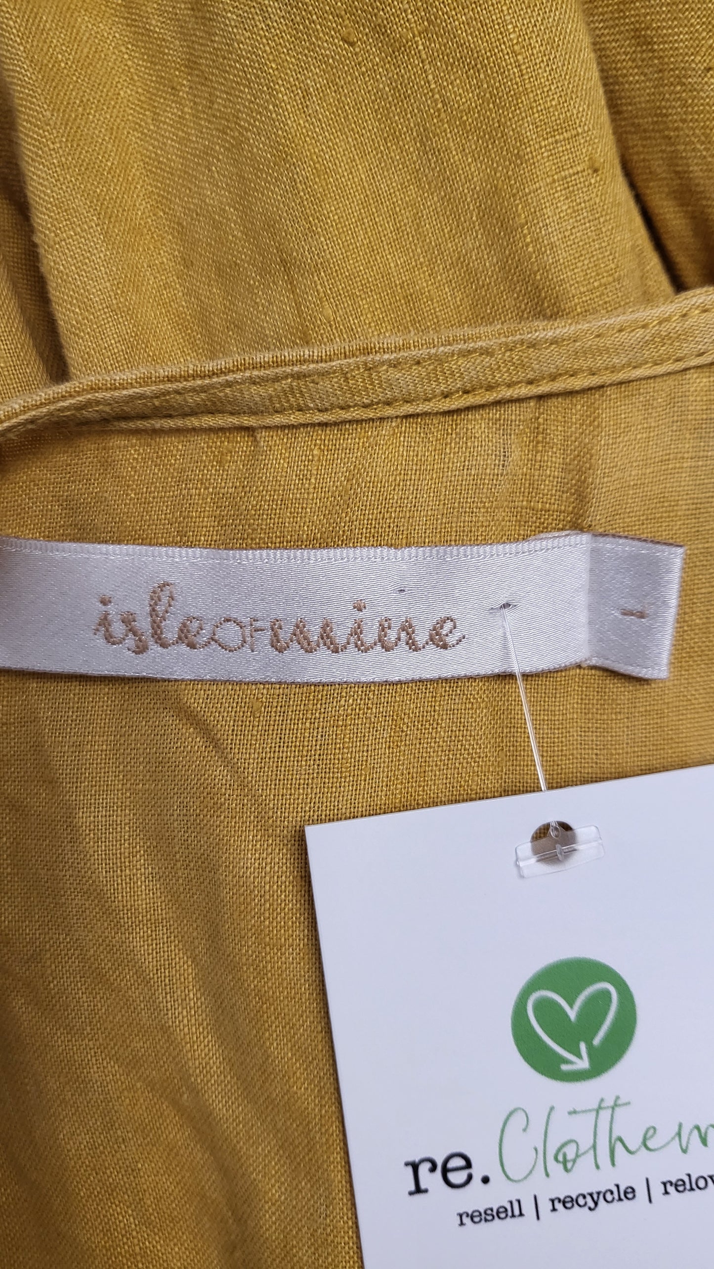 Isle Of Mine Mustard Linen Dress (14-16)