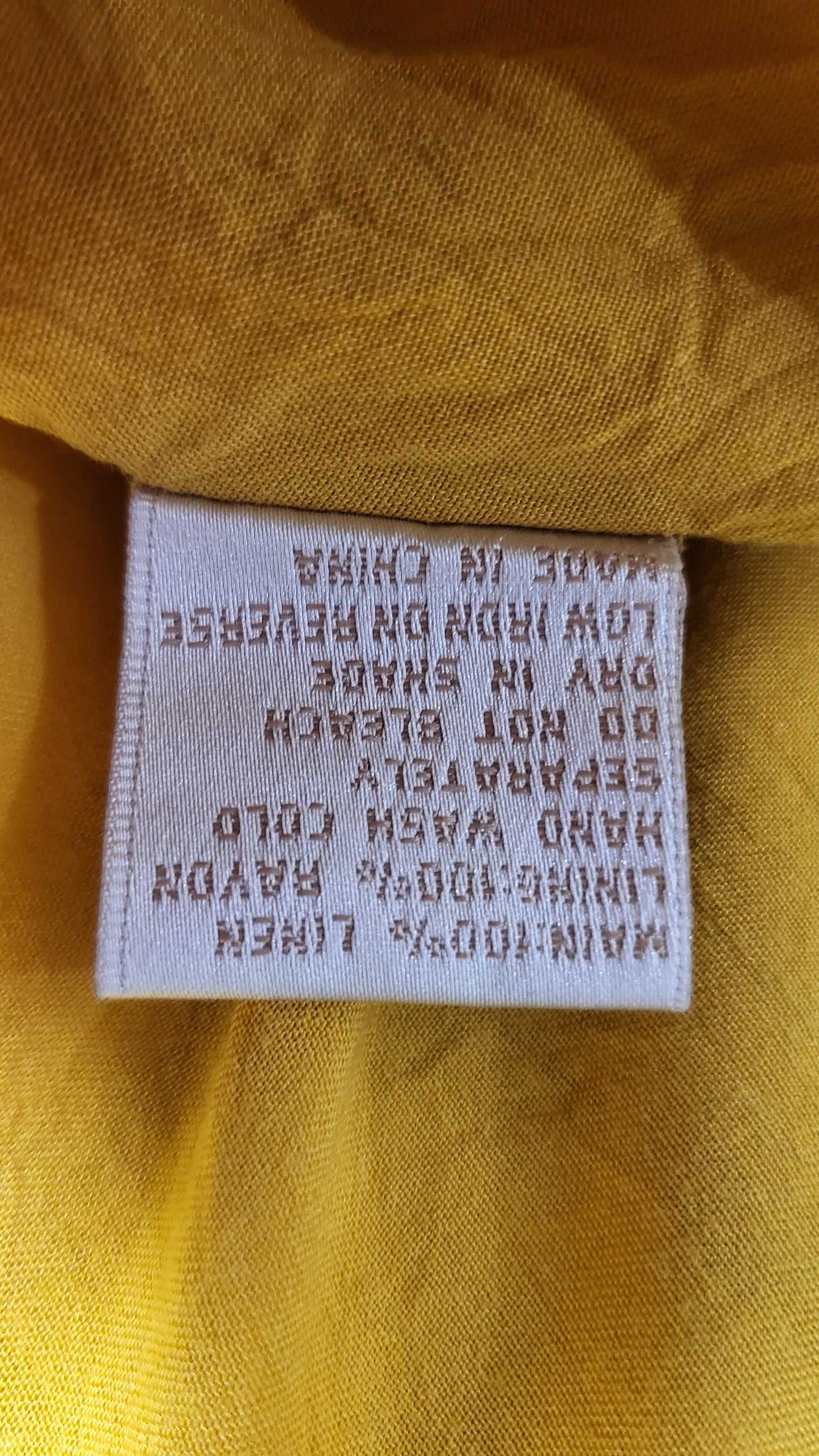 Isle Of Mine Mustard Linen Dress (14-16)