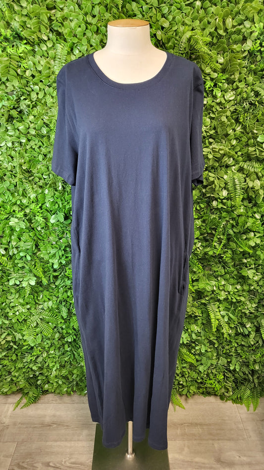 Elm Navy Blue T-Shirt Dress (18)