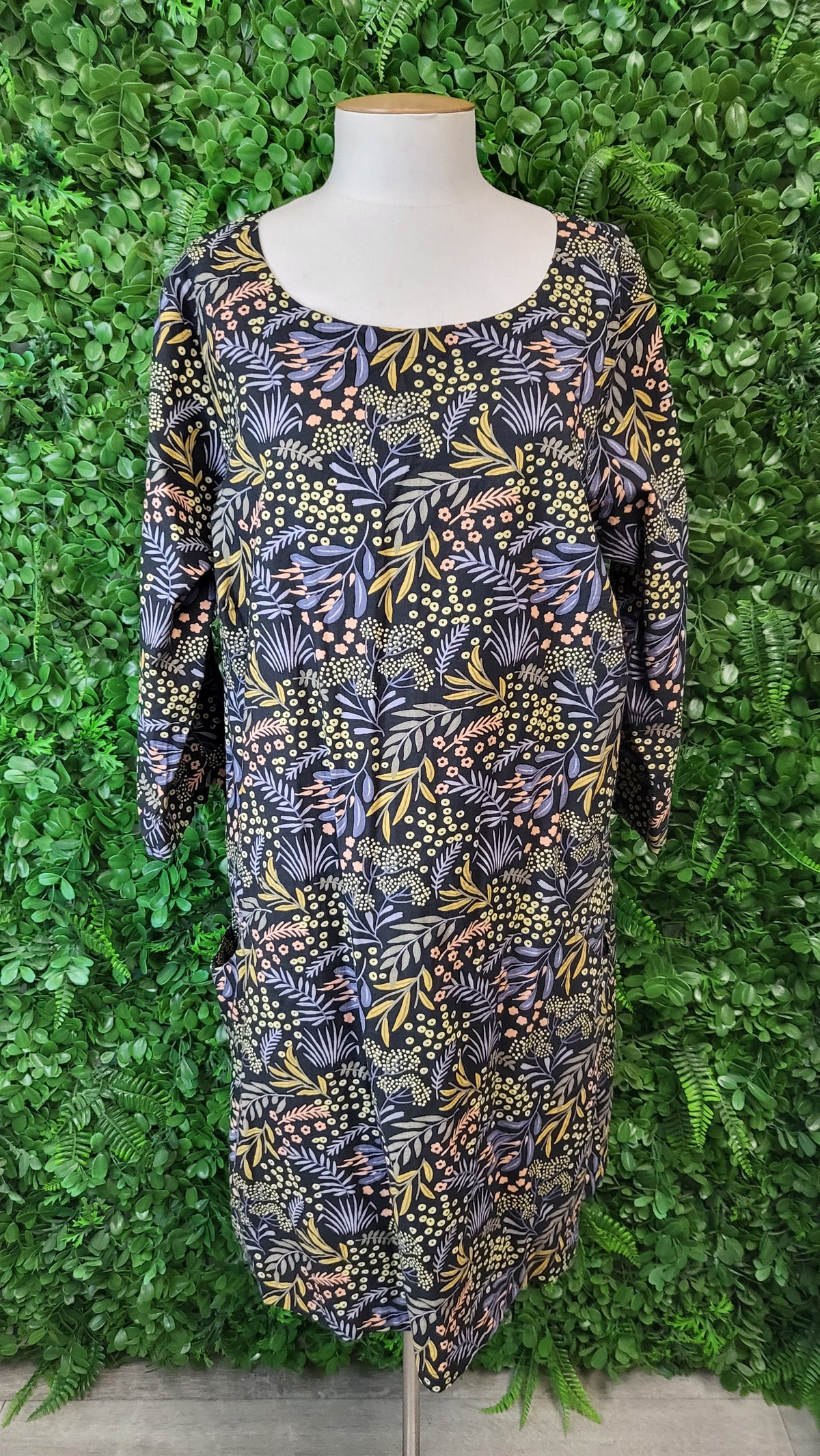 Karma East Leaf Print Dress (18)