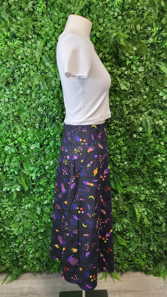 Karma East Print Space Skirt (18-20)