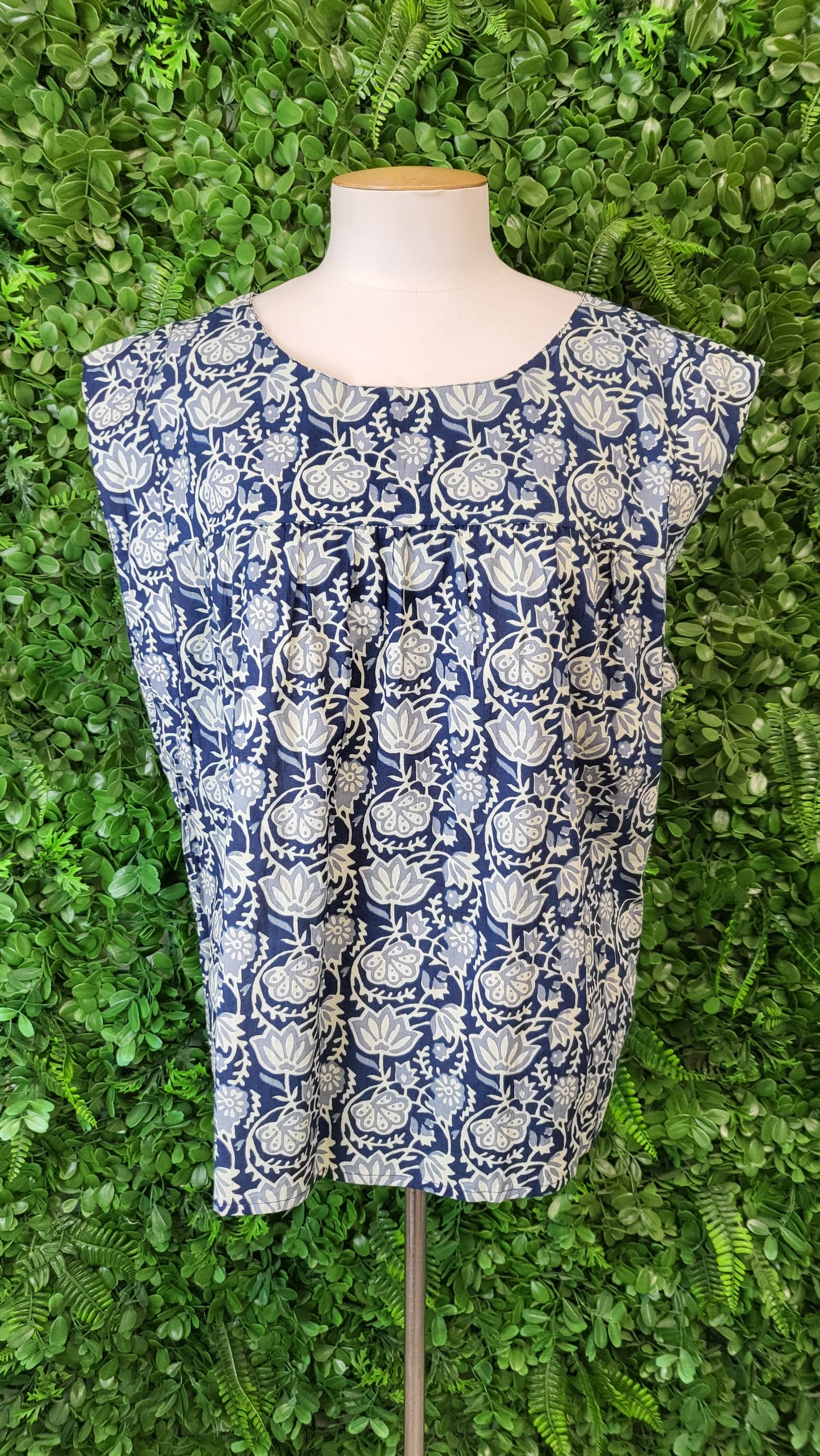 Karma East Blue Print Top (18)
