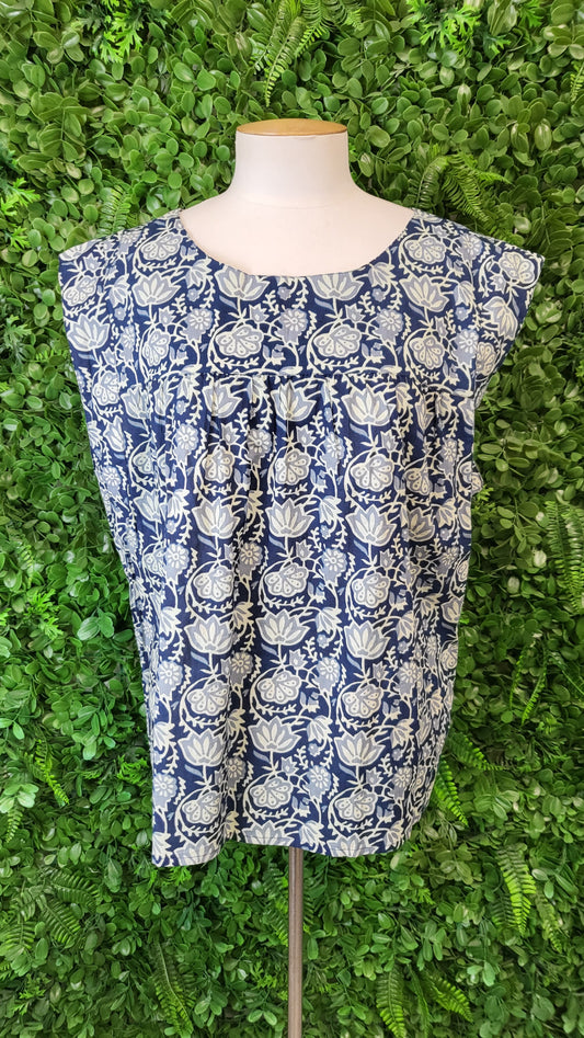Karma East Blue Print Top (18)