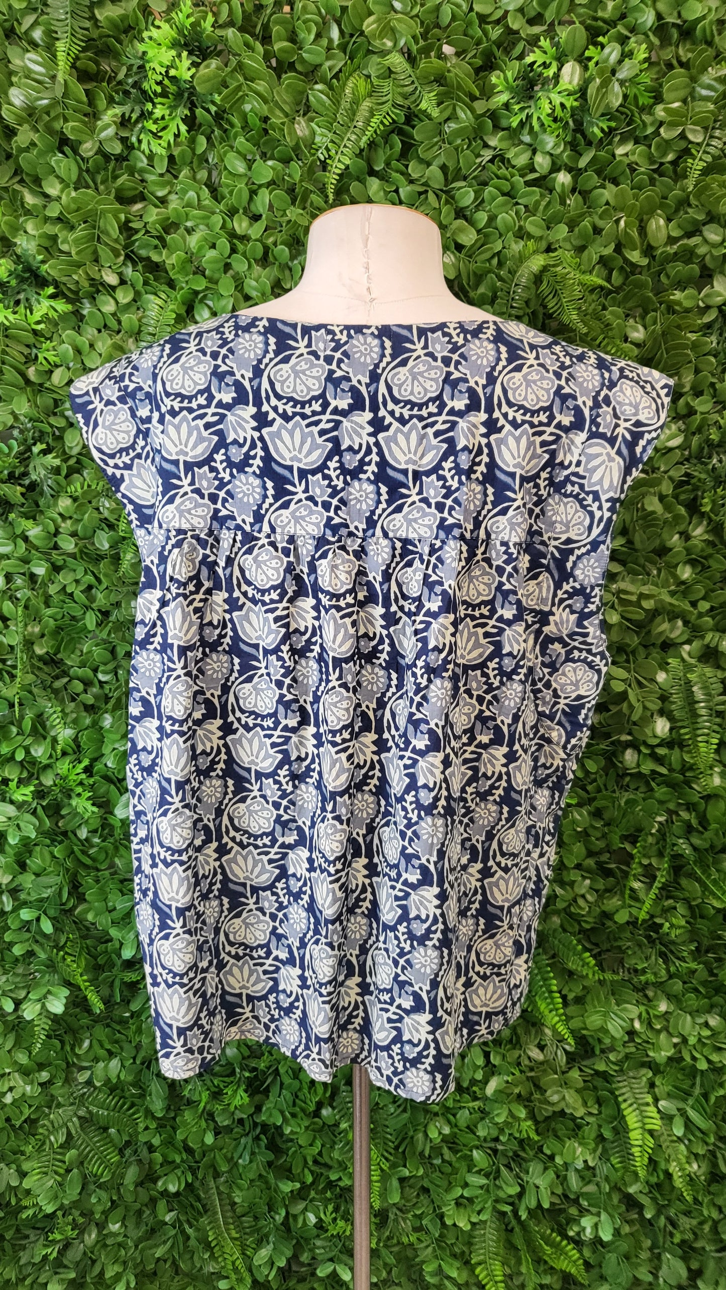Karma East Blue Print Top (18)