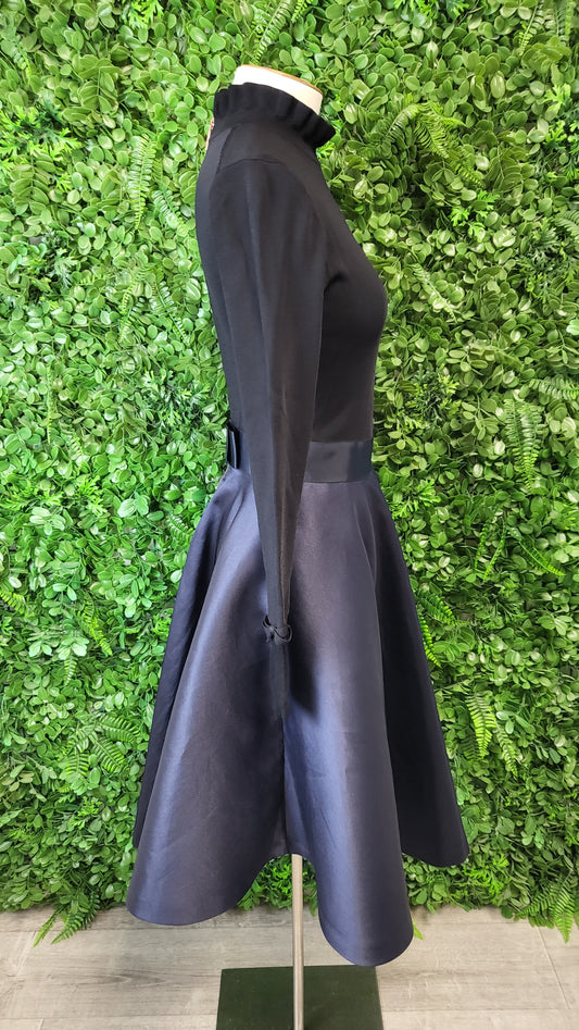 Ted Baker Black/Navy Fit & Flare Dress (6)