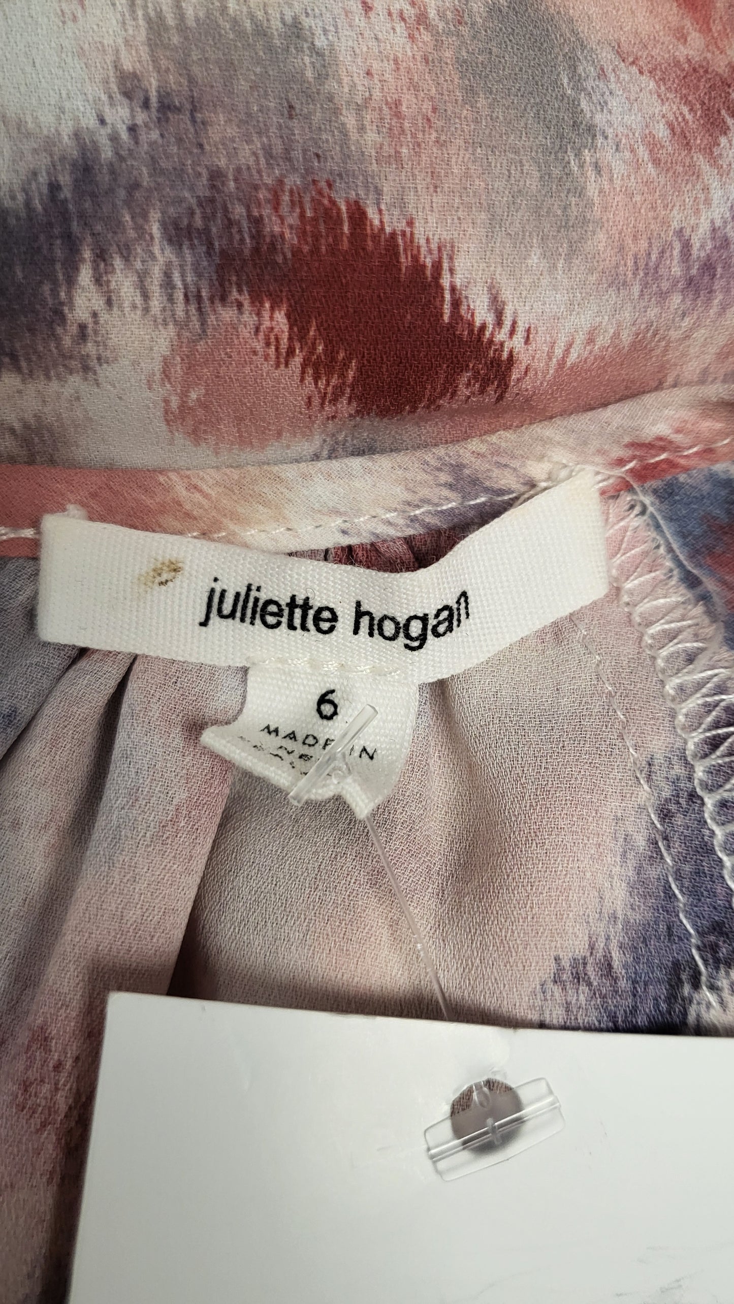 Juliette Hogan Abstract Print Pleat Dress (6-8)