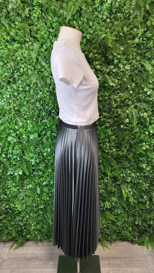 Zara Green Pleated Skirt (8)