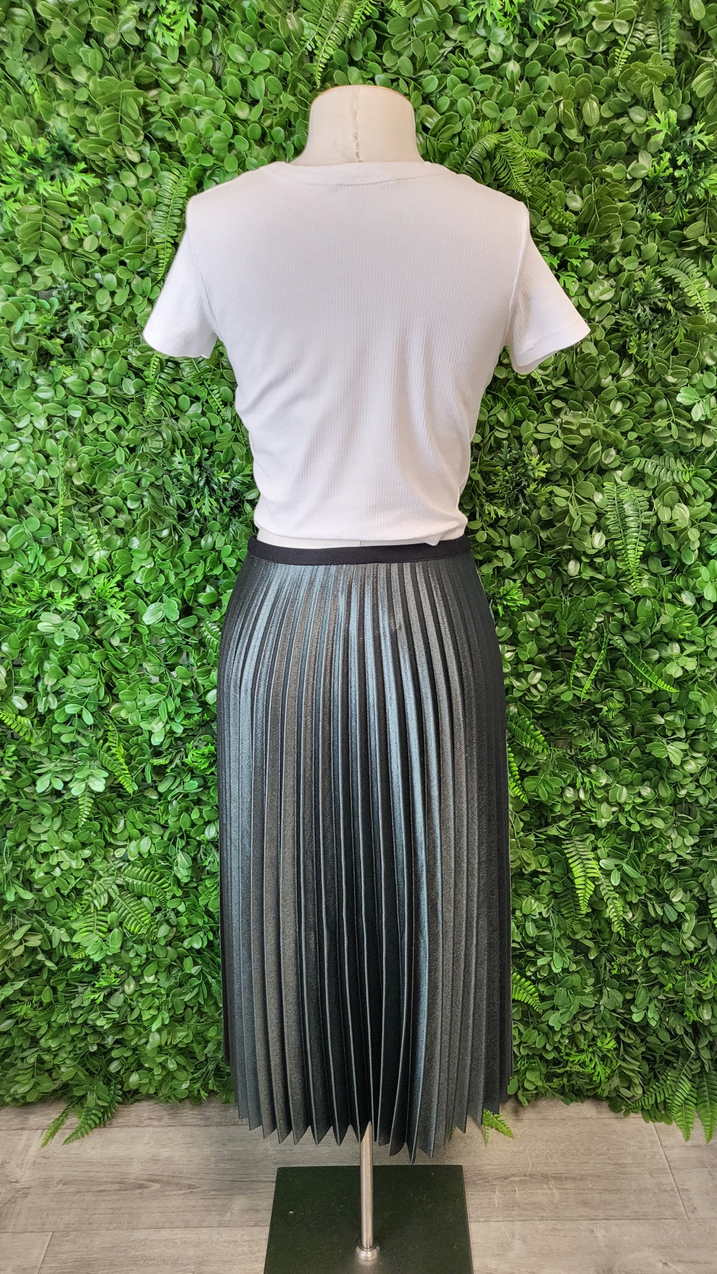Zara Green Pleated Skirt (8)