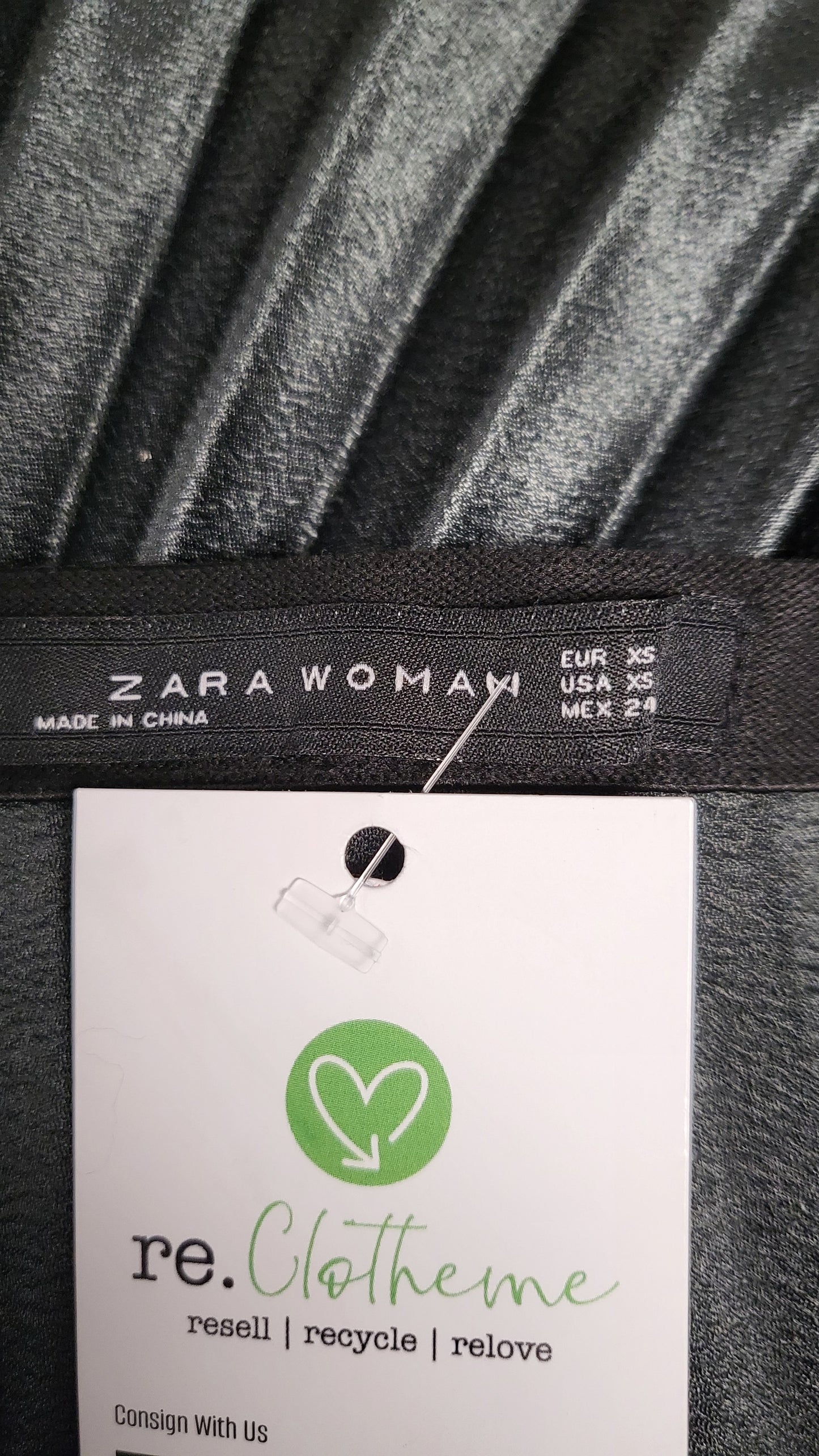 Zara Green Pleated Skirt (8)