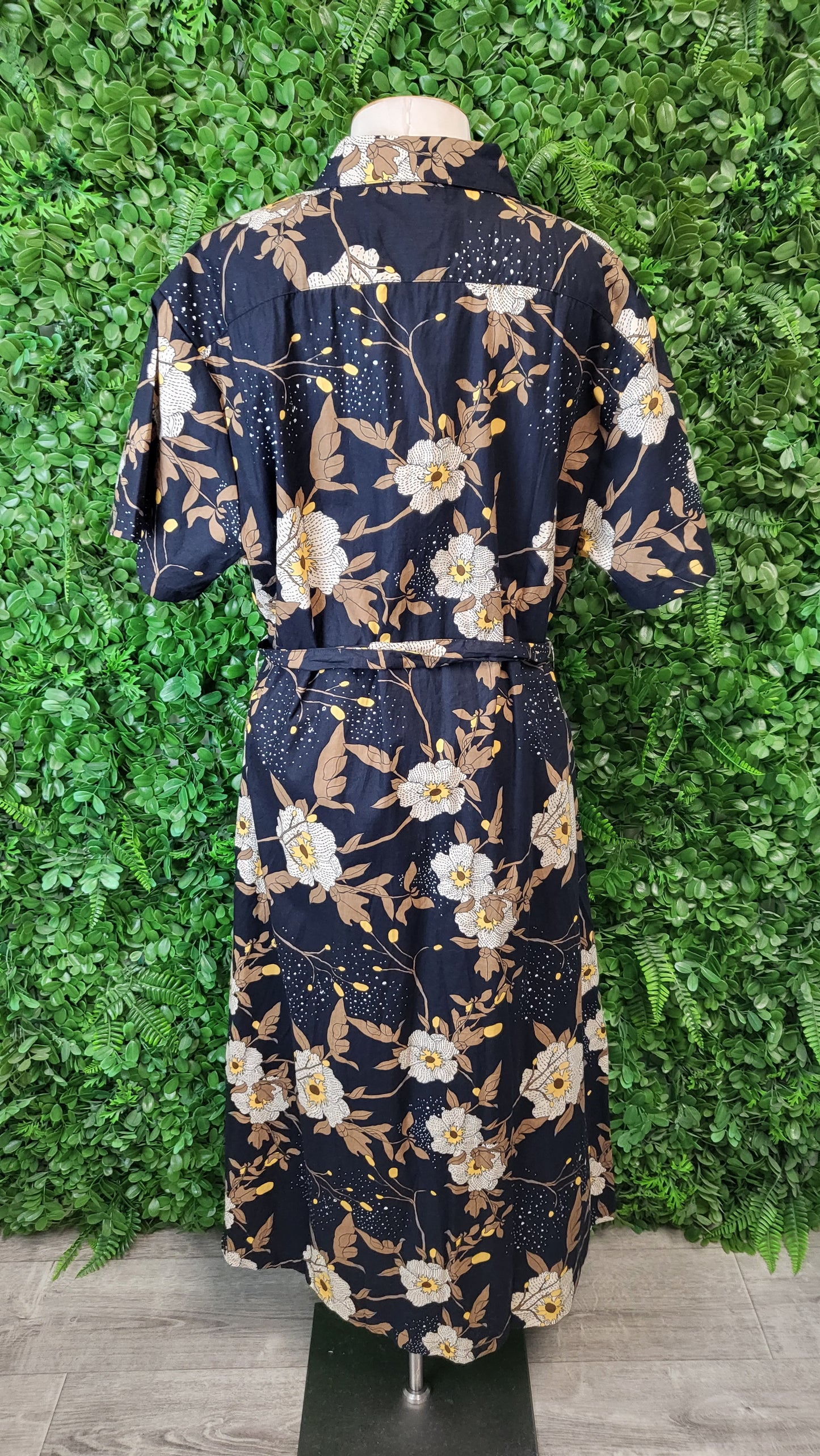 Karma East Black Print Cotton Dress (20)