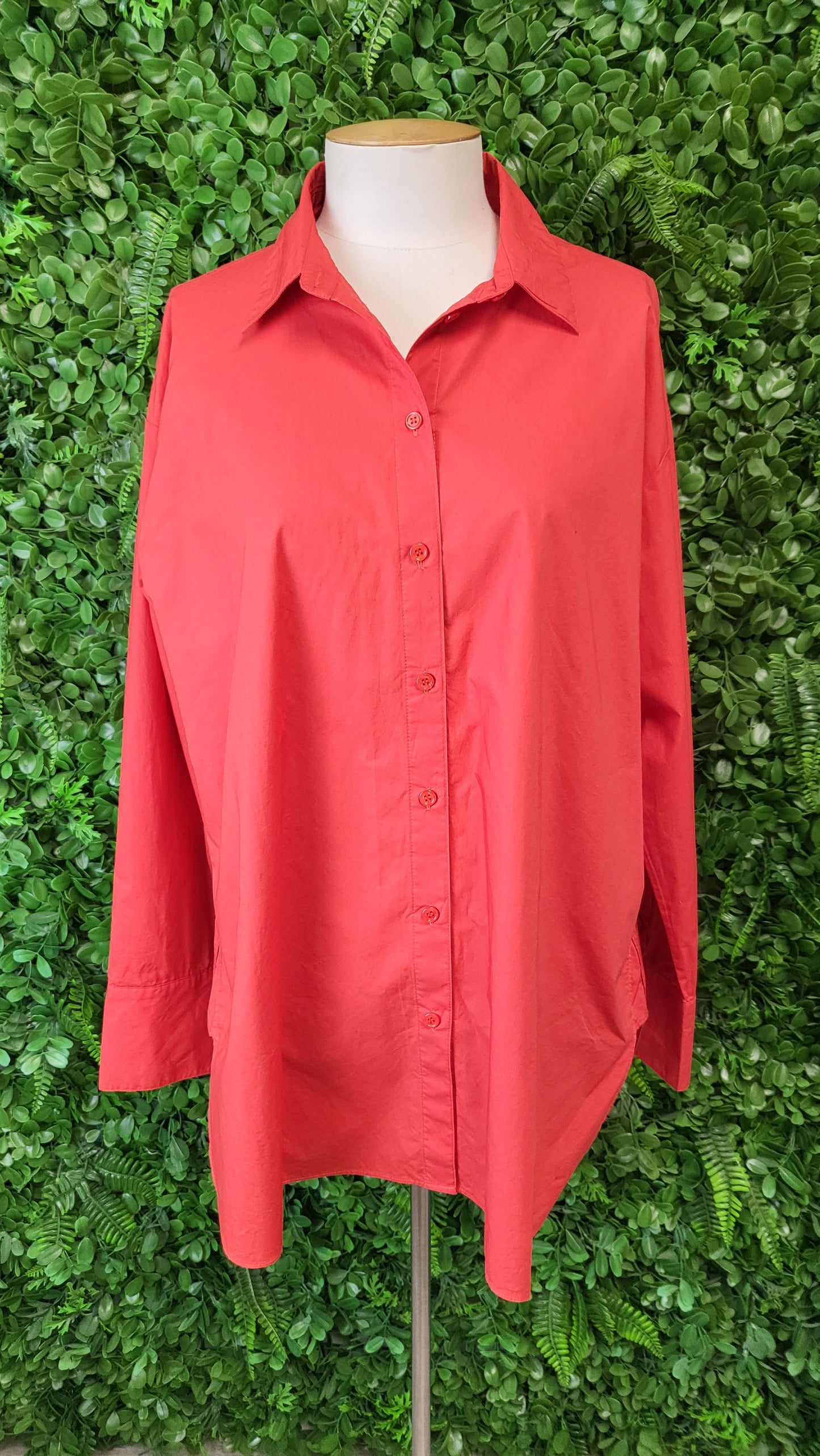 Witchery Orange Oversized Shirt (12)
