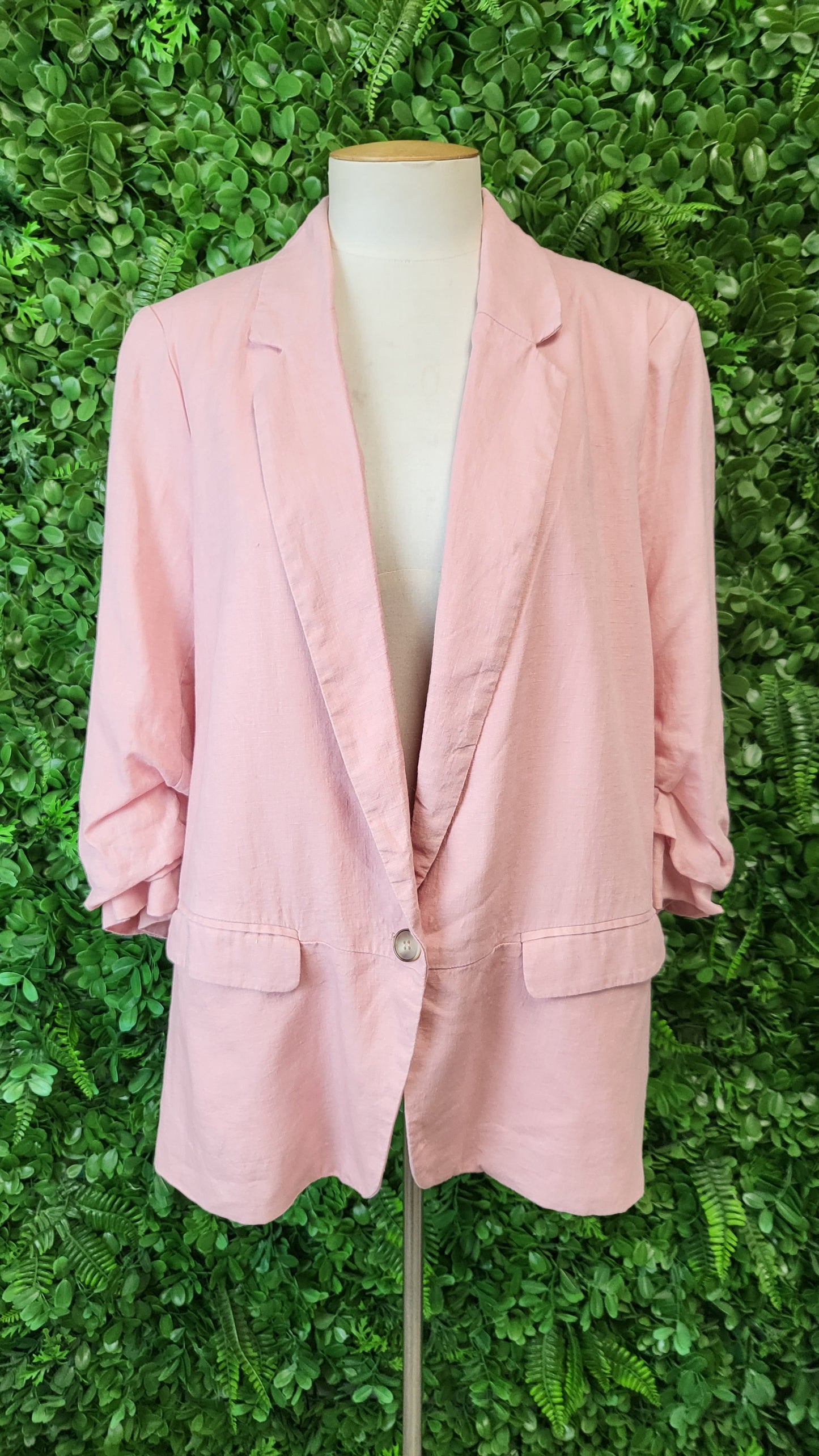 Zoe Kratzmann Pink Linen Blazer (12)