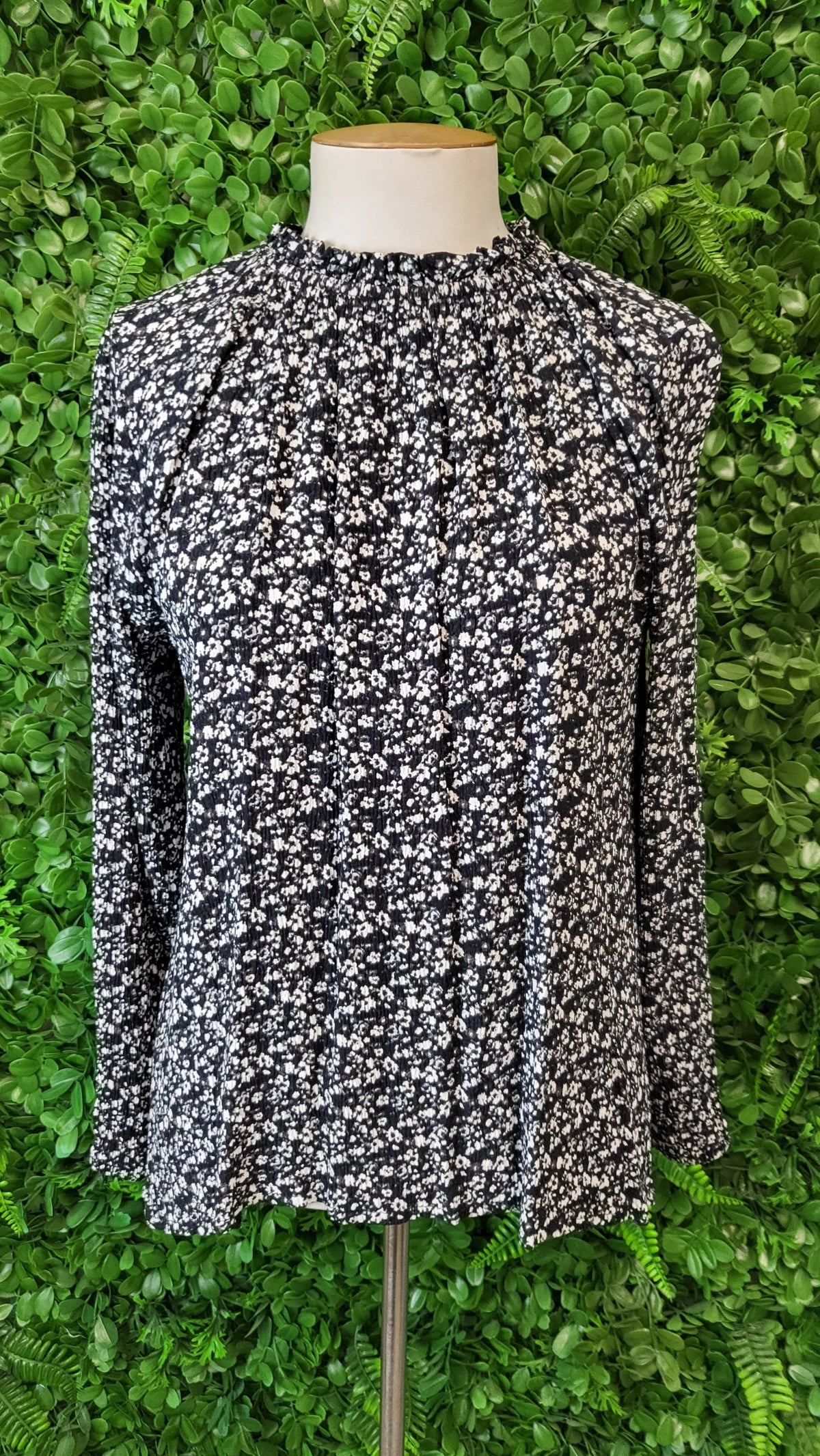 Mint Floral Shirred Top (10)
