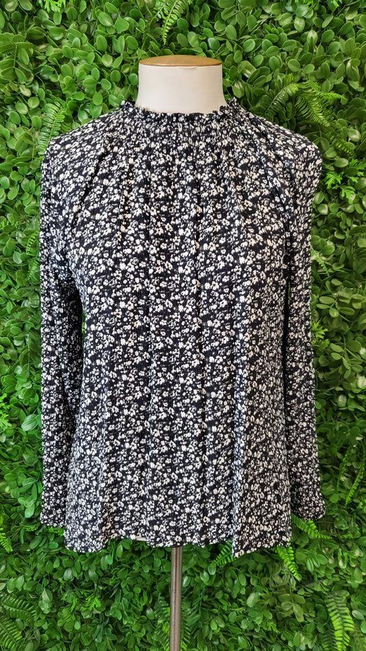 Mint Floral Shirred Top (10)