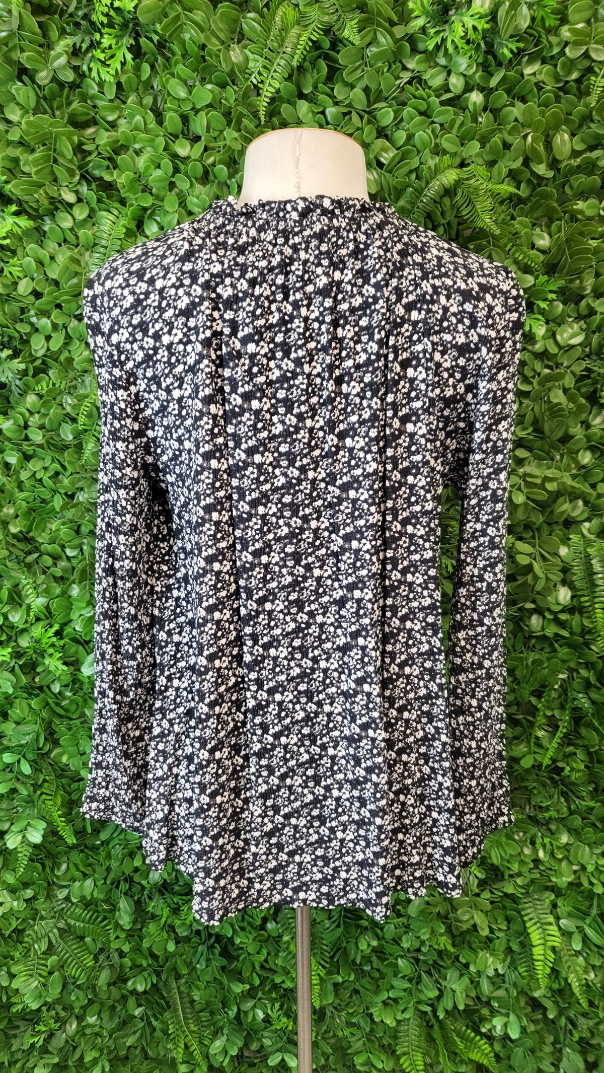 Mint Floral Shirred Top (10)