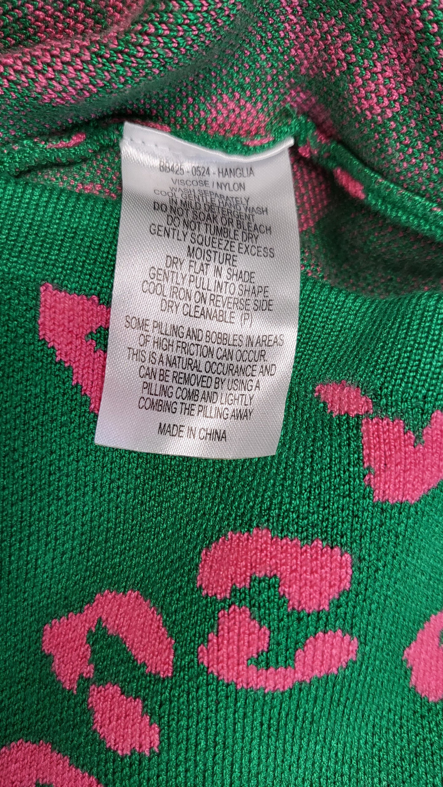 Betty Basics Green Leopard Print Knit (10)