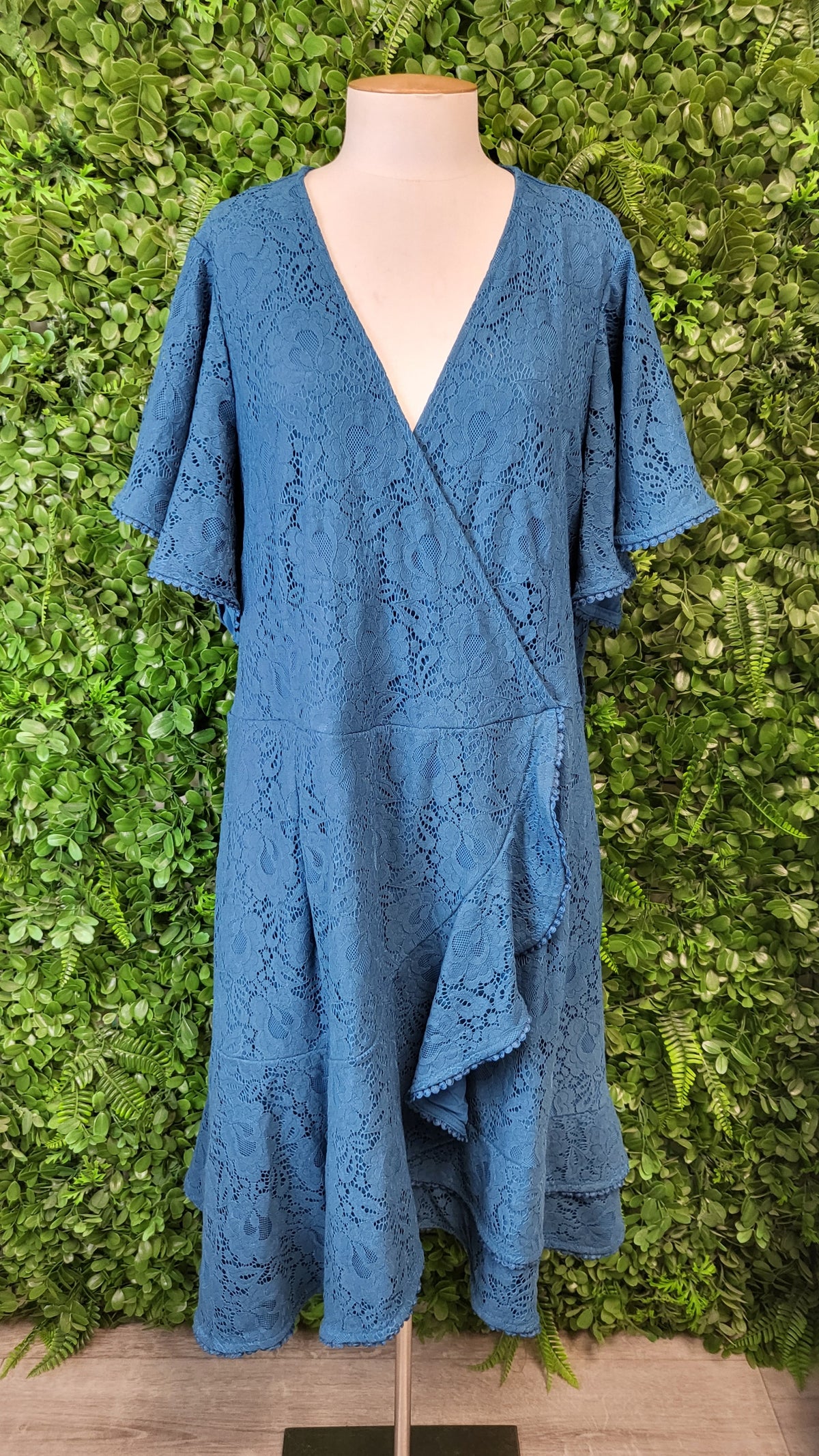 City Chic Teal Lace Mini Dress 24