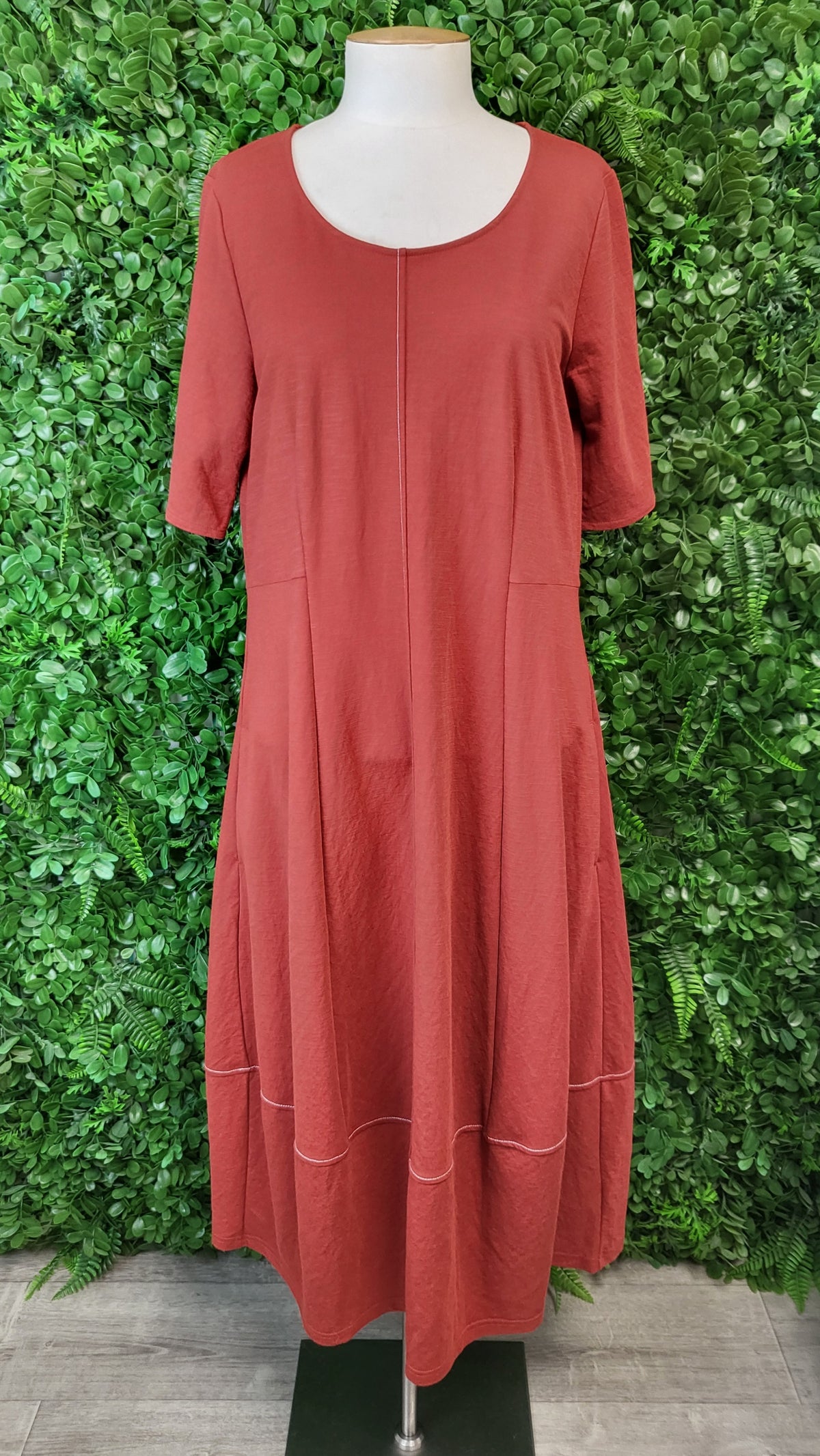 Foil Paprika Stitch Dress (12)
