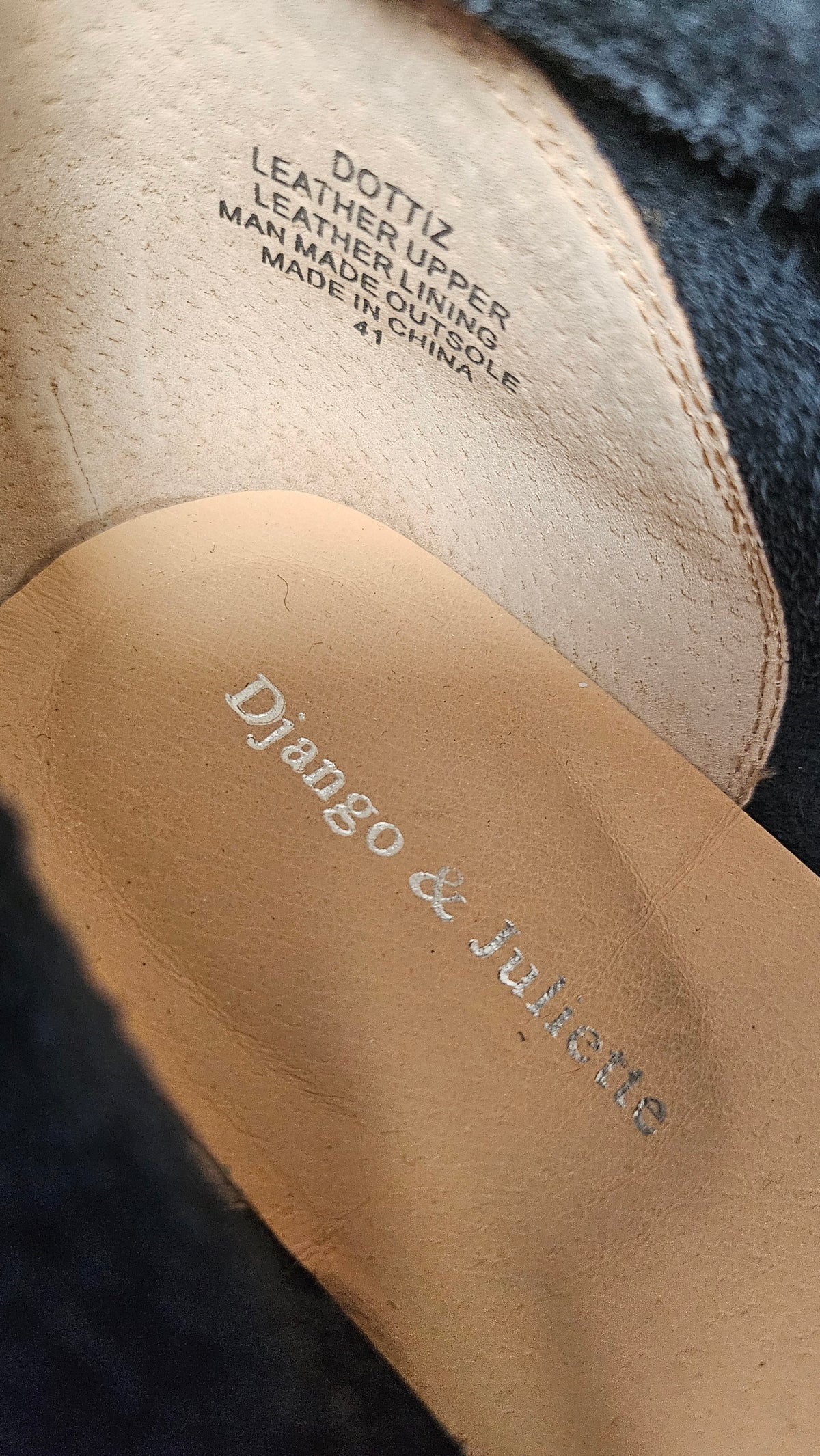 Django & Juliette Navy Leather Zip Boot (41)