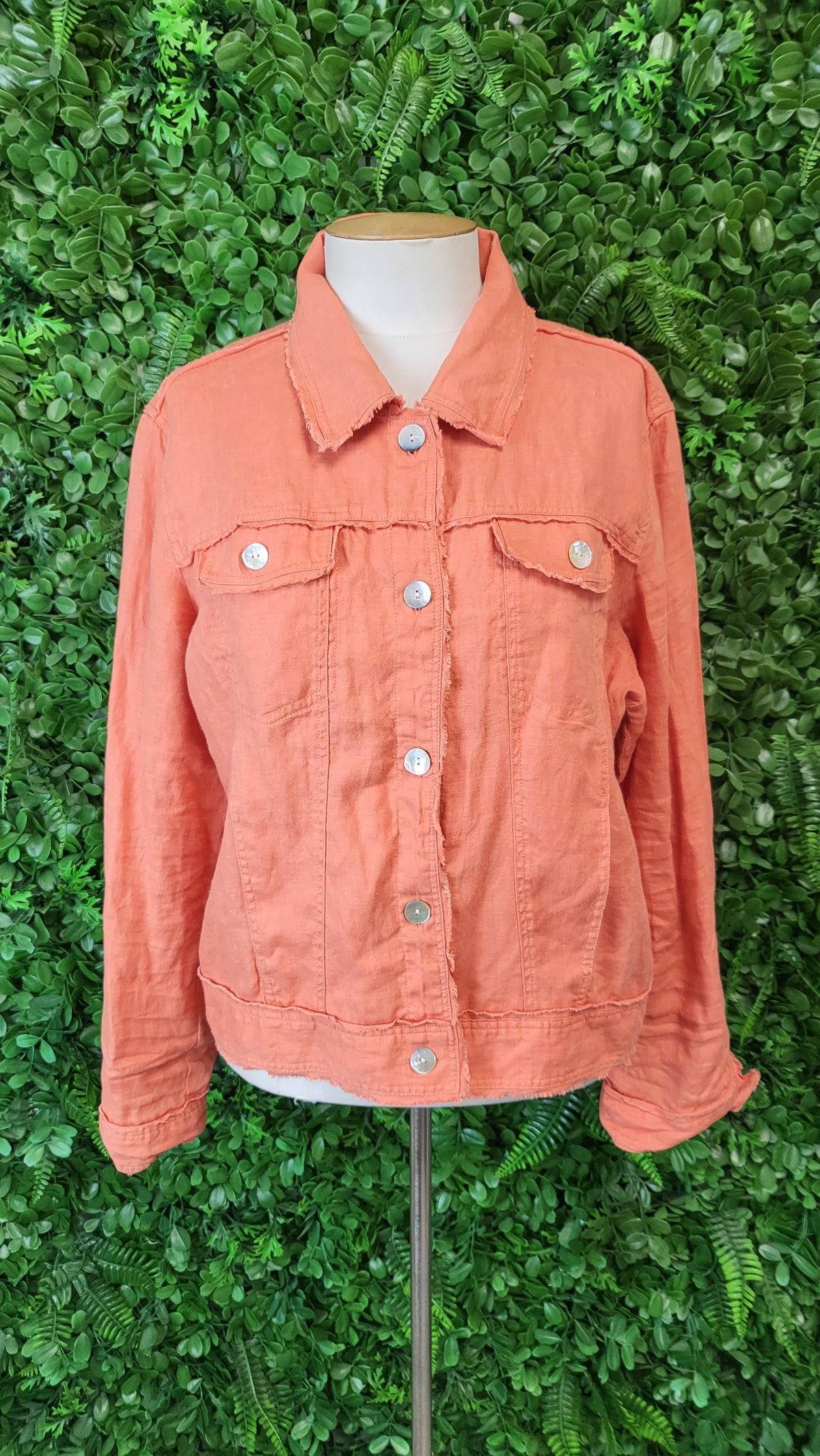 Naturals by O&J Orange Linen Jacket (12)