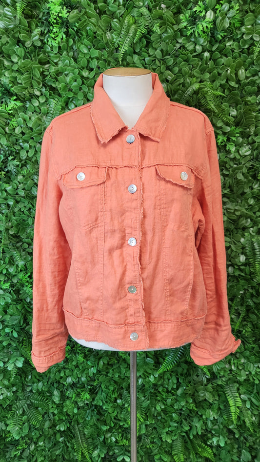 Naturals by O&J Orange Linen Jacket (12)