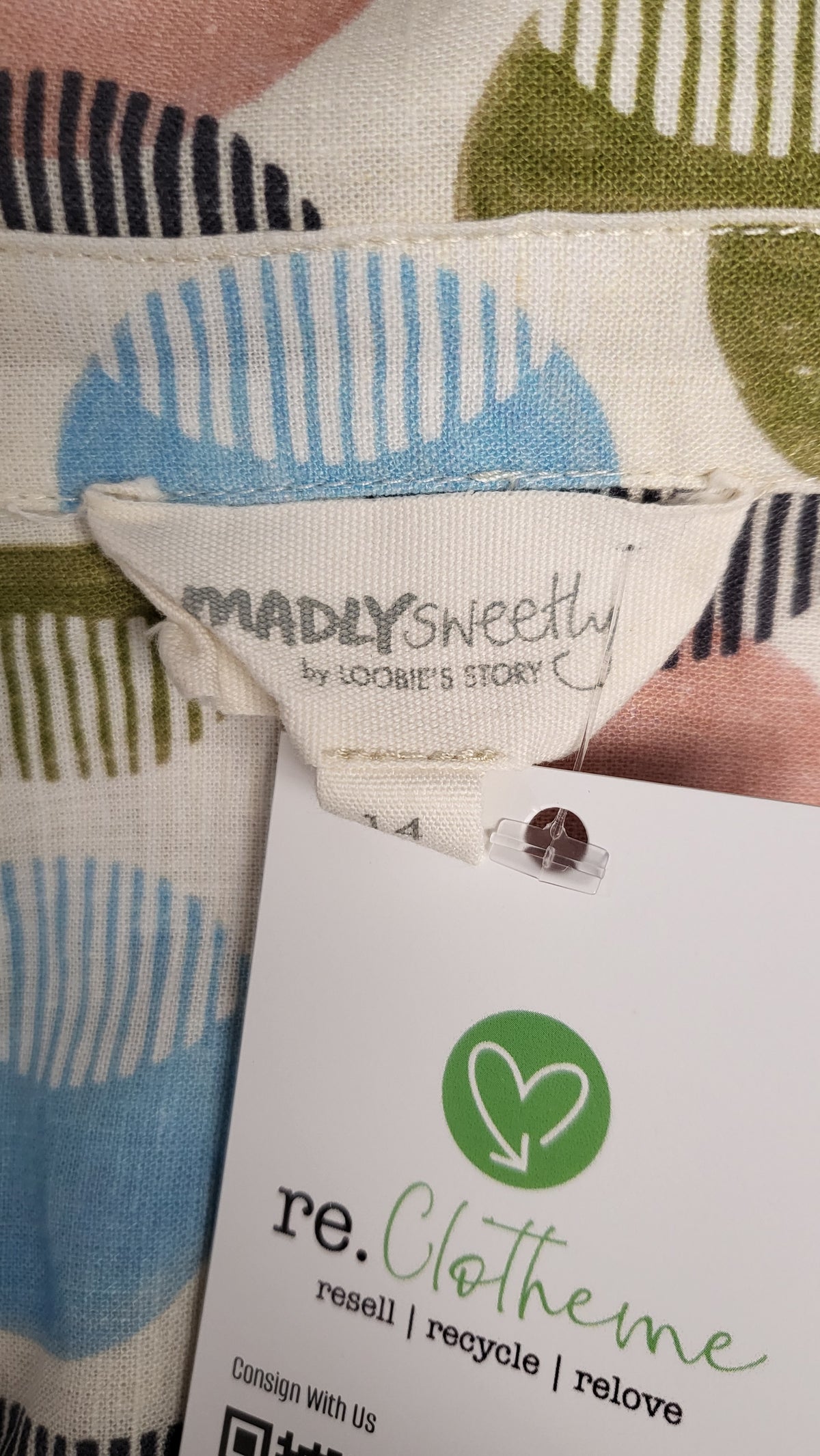 Madly Sweetly Print Linen Blend Top (14)