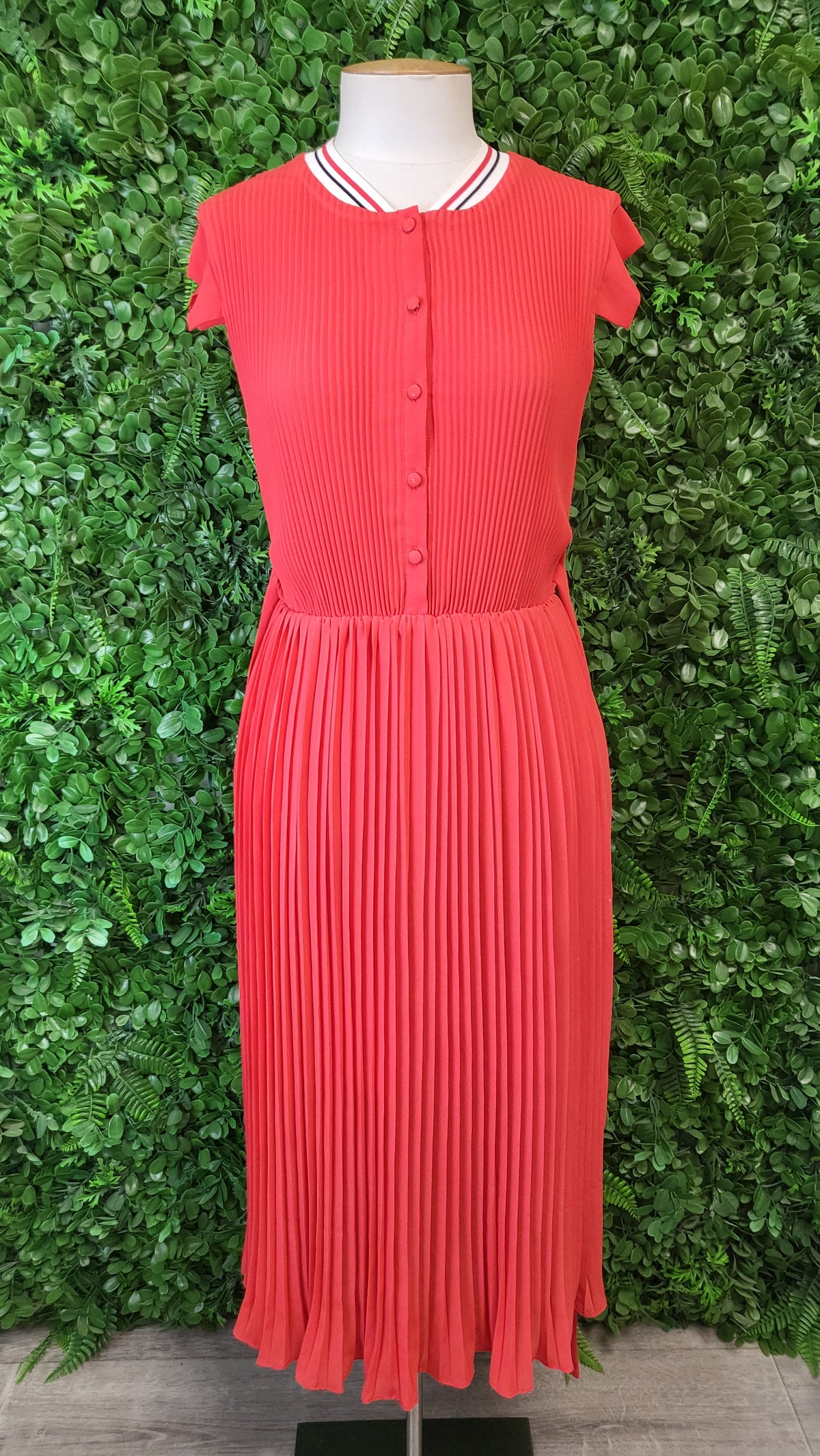 Molly Bracken Orange Pleat Dress (8-10)