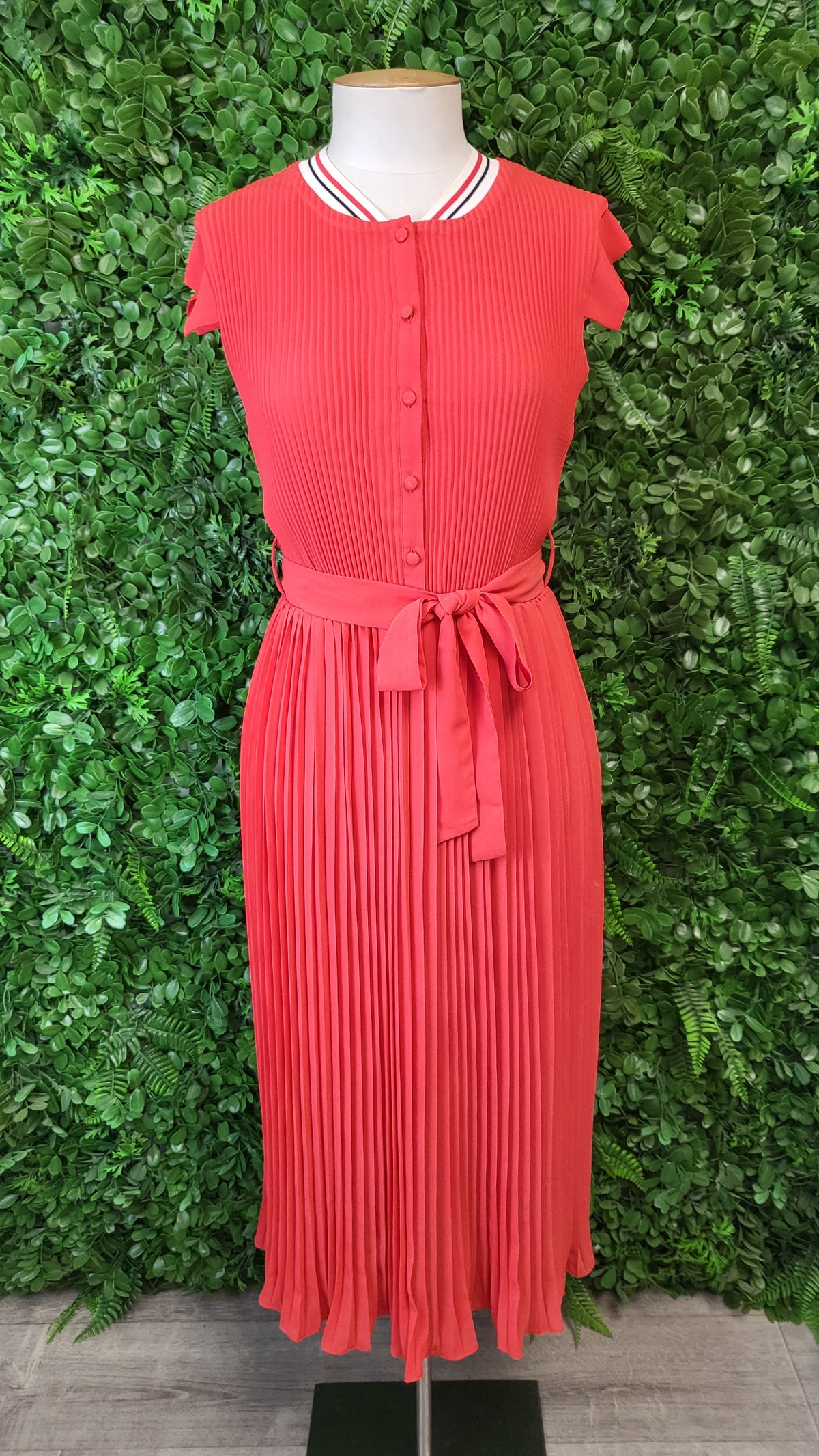 Molly Bracken Orange Pleat Dress (8-10)