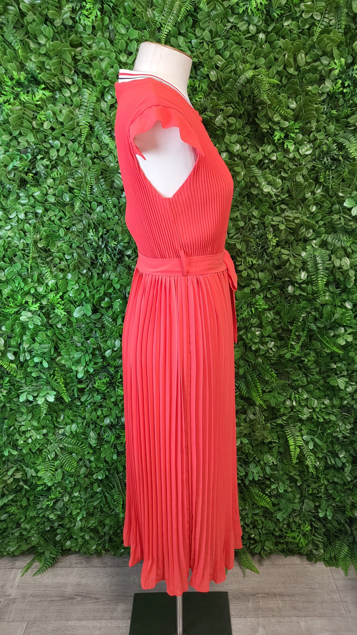 Molly Bracken Orange Pleat Dress (8-10)