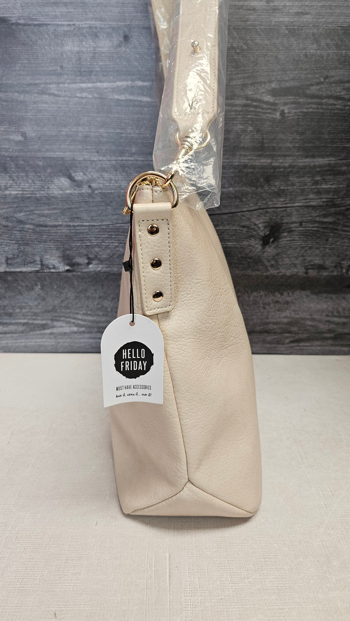 Hello Friday Beige Tote BNWT (41cmwx28cmh)