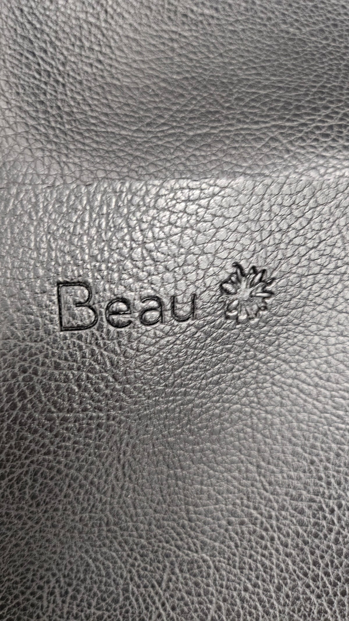 Beau Black Britt Leather Bag 34x36x11cm