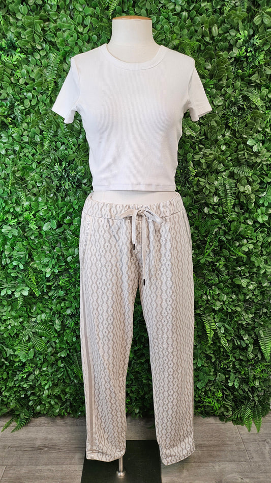 Vanilla Cream/Taupe Jogger Pant (12)