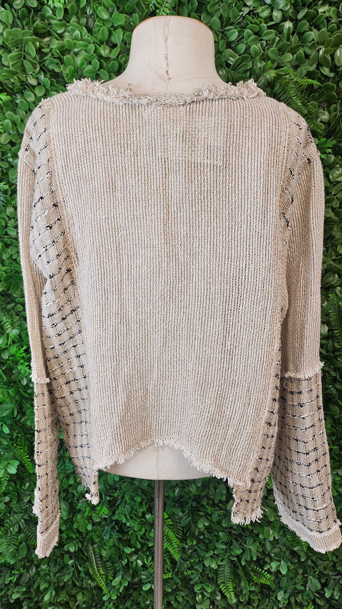 Imagine Taupe Linen Blend Layering Top (14)