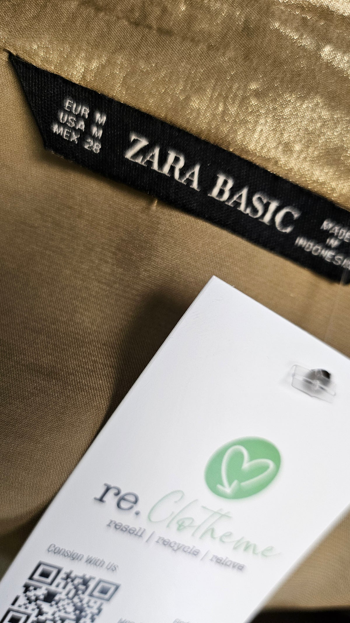 Zara Gold Shirt Dress/Duster Jacket (12)